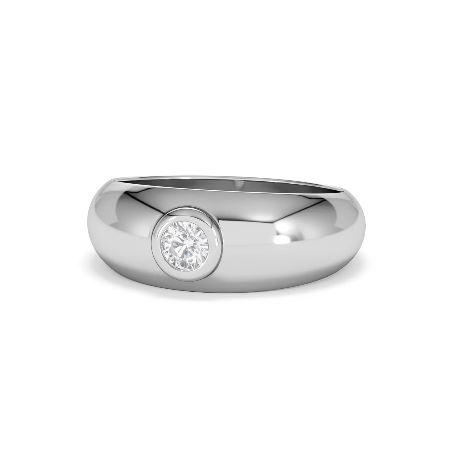 Lab Diamond Signet Ring 0.25ct in 925 Silver H/SI - Image 85