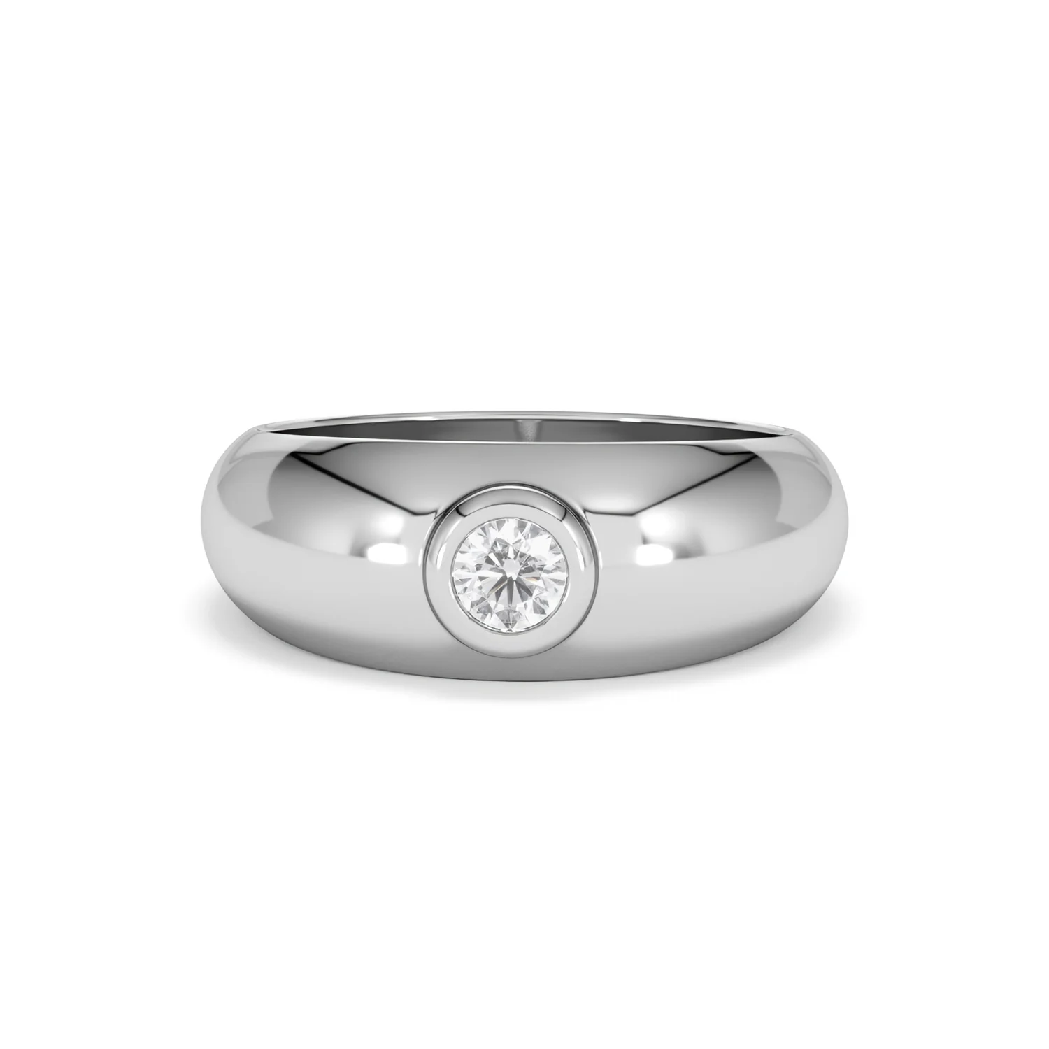 Lab Diamond Signet Ring 0.25ct in 925 Silver H/SI - Image 88