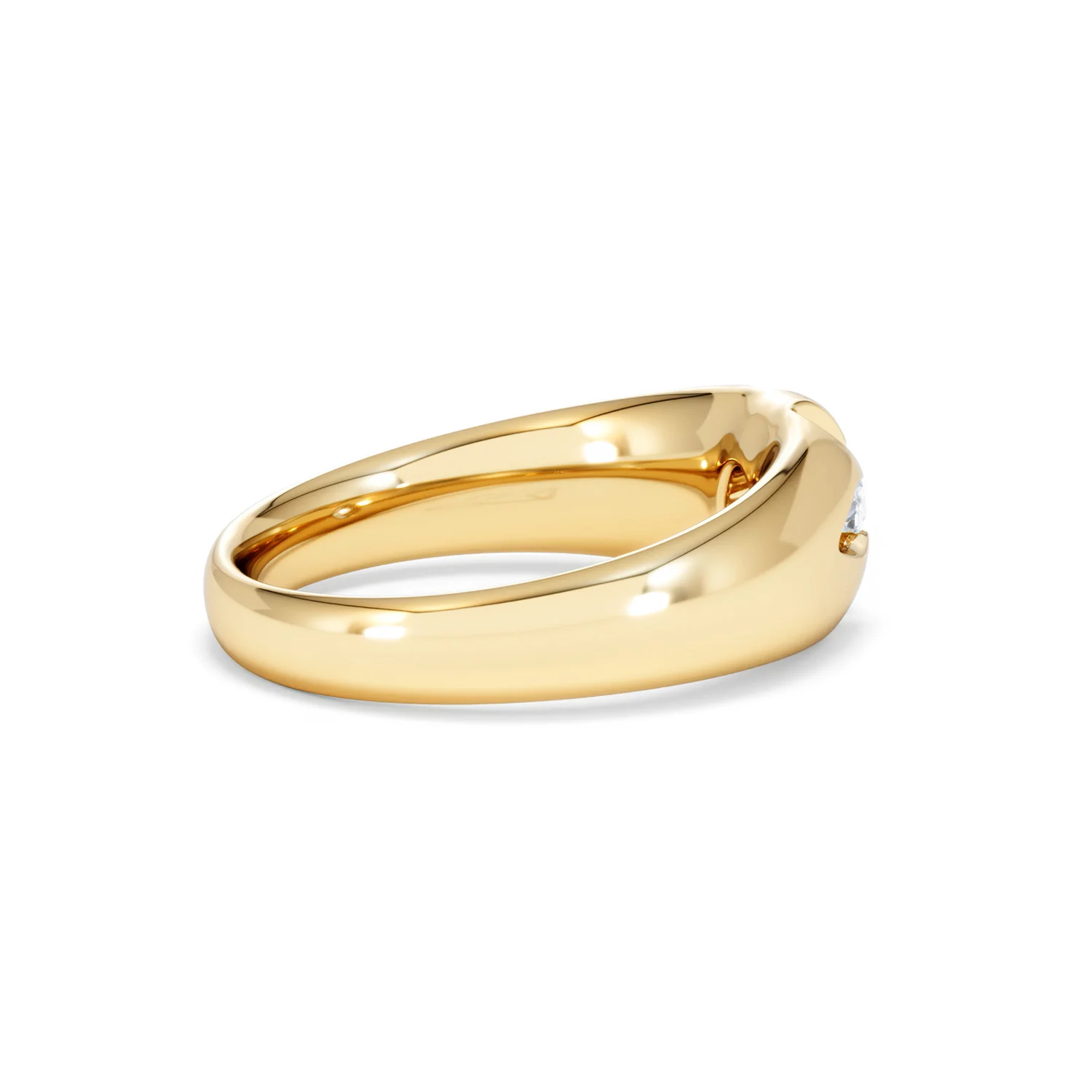 Lab Diamond Signet Ring 0.25ct Round Cut in 18K Gold Vermeil - Image 33