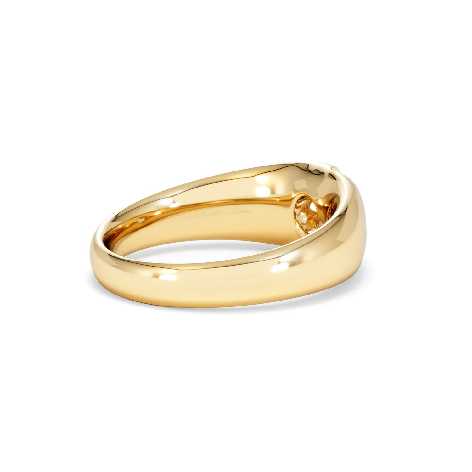 Lab Diamond Signet Ring 0.25ct Round Cut in 18K Gold Vermeil - Image 37