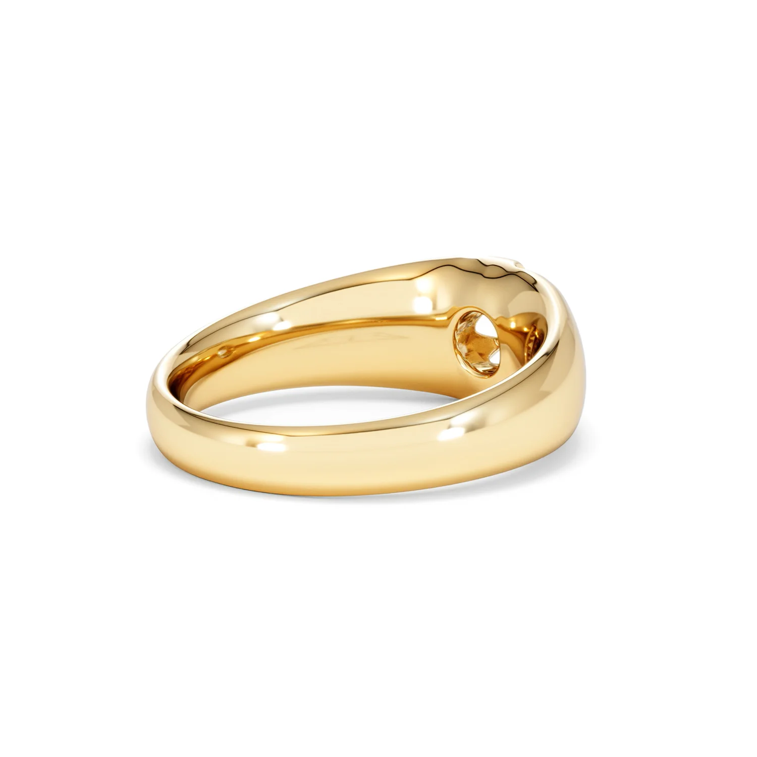 Lab Diamond Signet Ring 0.25ct Round Cut in 18K Gold Vermeil - Image 39