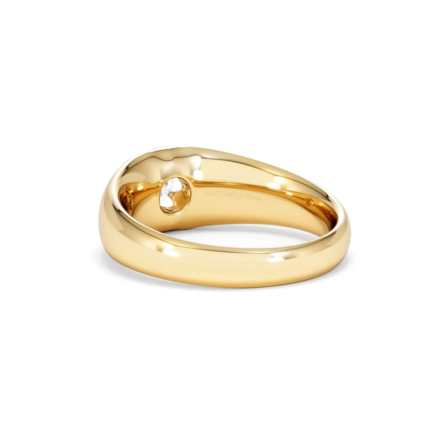 Lab Diamond Signet Ring 0.25ct Round Cut in 18K Gold Vermeil - Image 56