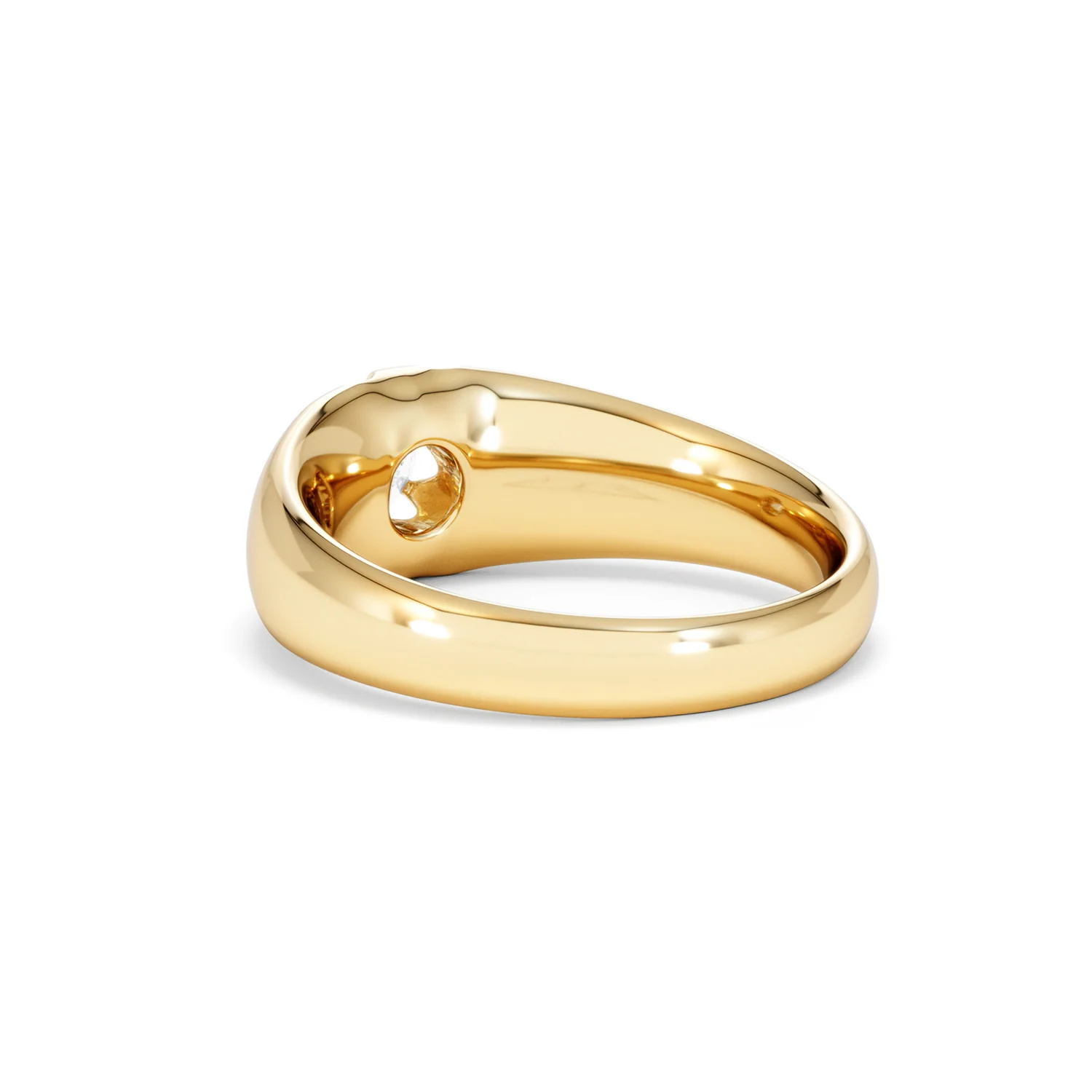 Lab Diamond Signet Ring 0.25ct Round Cut in 18K Gold Vermeil - Image 57