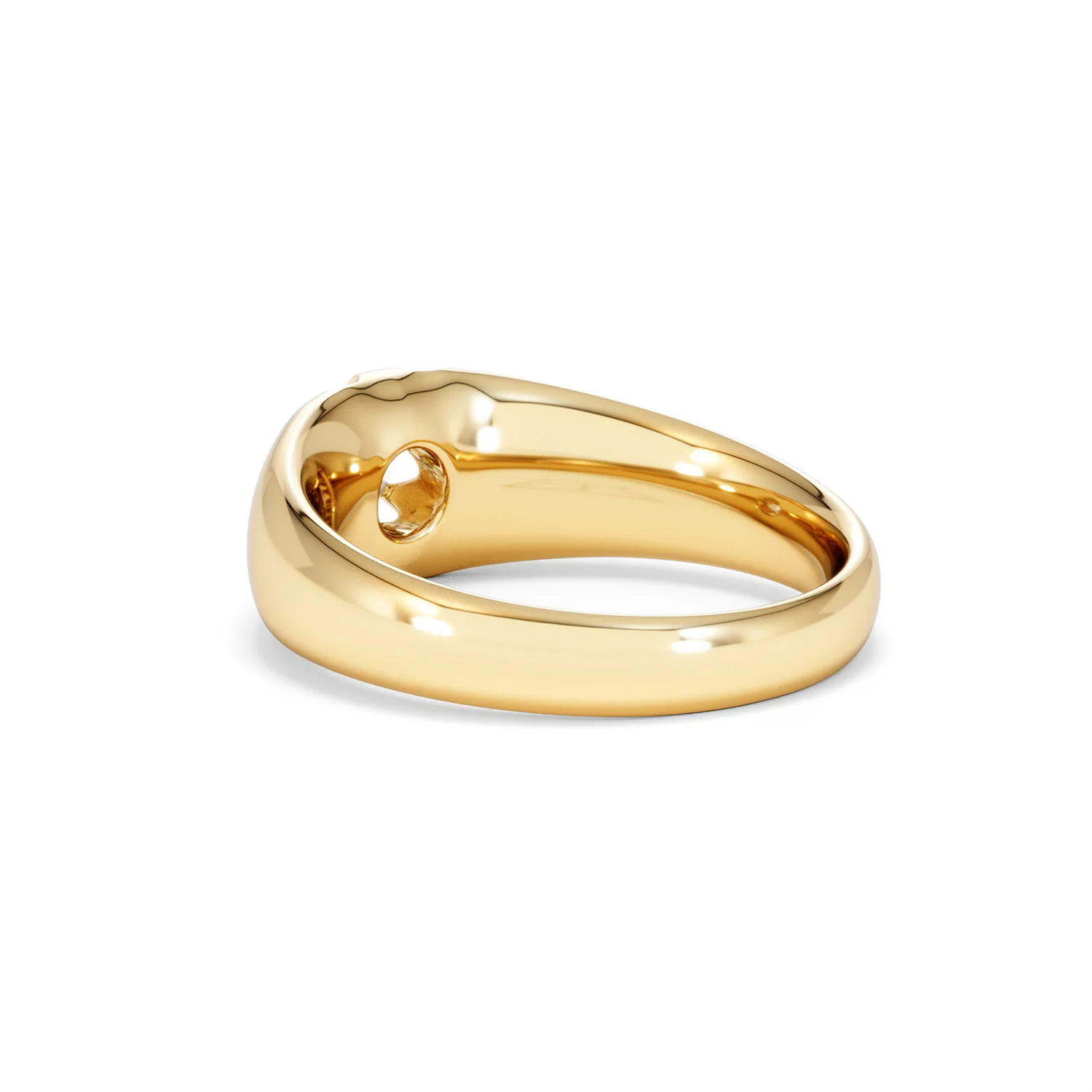 Lab Diamond Signet Ring 0.25ct Round Cut in 18K Gold Vermeil - Image 58