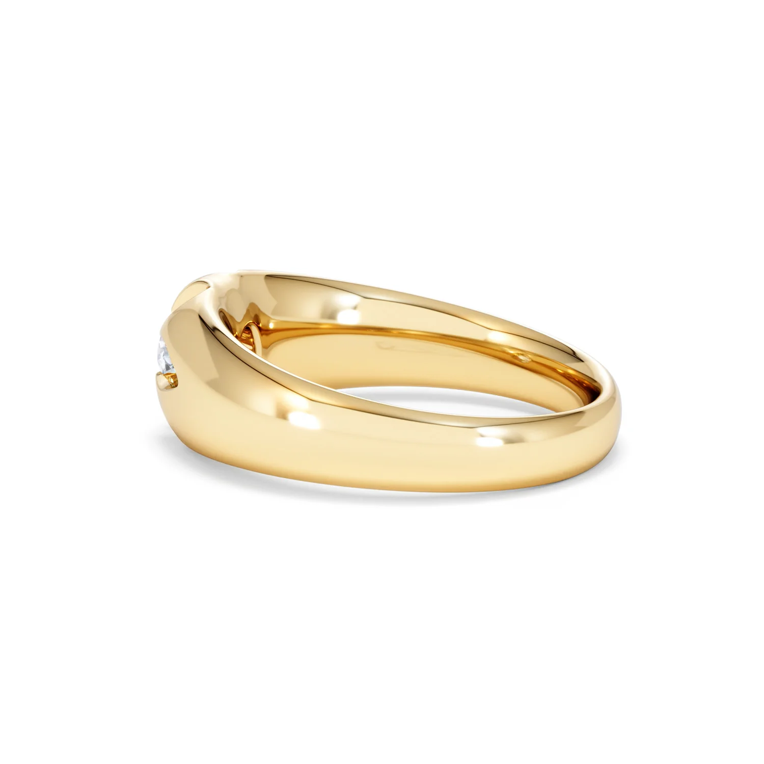 Lab Diamond Signet Ring 0.25ct Round Cut in 18K Gold Vermeil - Image 65