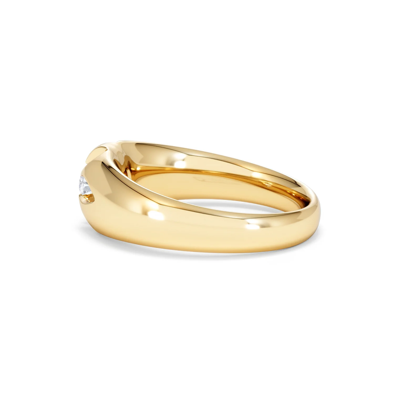 Lab Diamond Signet Ring 0.25ct Round Cut in 18K Gold Vermeil - Image 66
