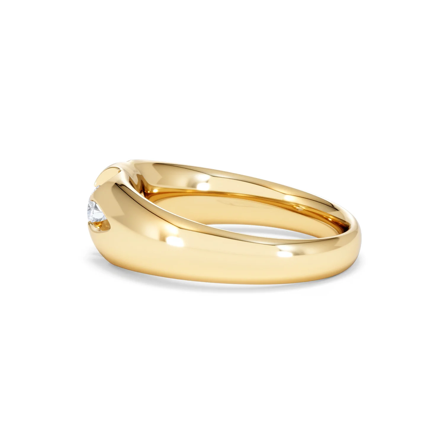 Lab Diamond Signet Ring 0.25ct Round Cut in 18K Gold Vermeil - Image 67