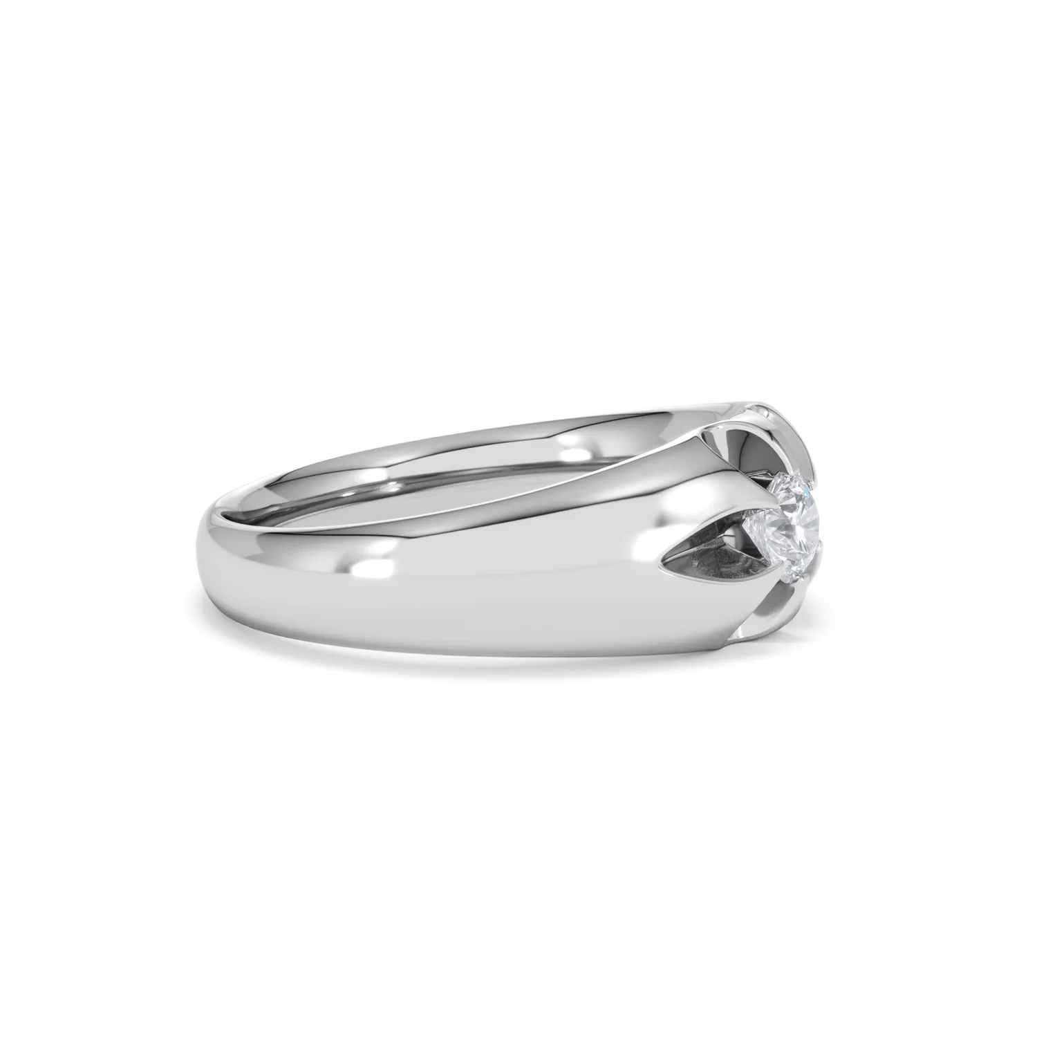 Lab Diamond Signet Ring 0.25ct Round Cut in 925 Silver - Image 23