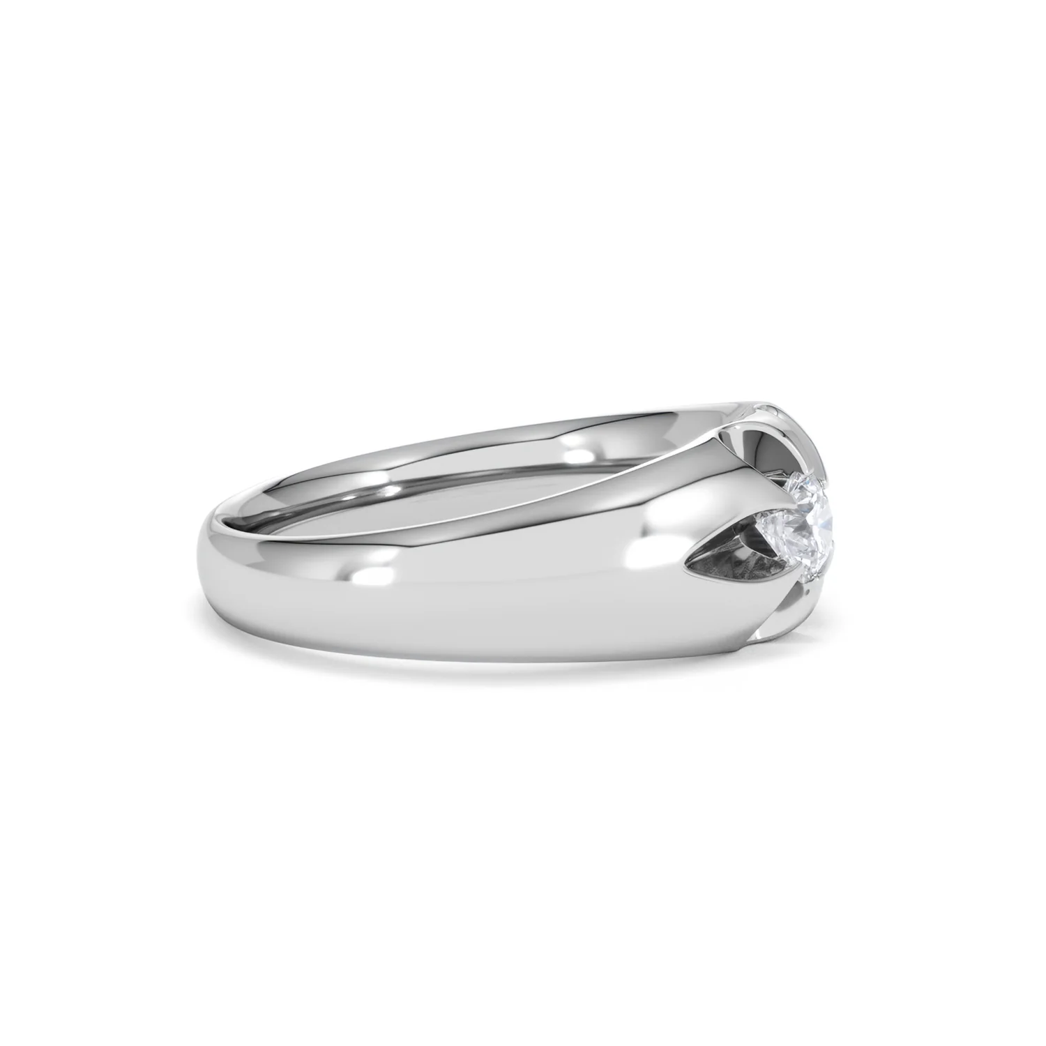Lab Diamond Signet Ring 0.25ct Round Cut in 925 Silver - Image 24