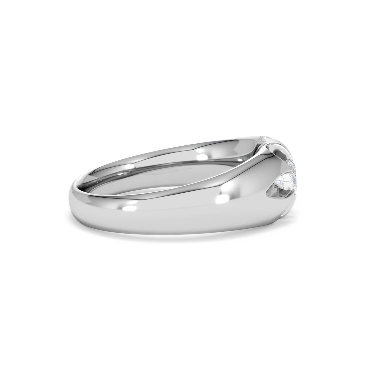Lab Diamond Signet Ring 0.25ct Round Cut in 925 Silver - Image 28