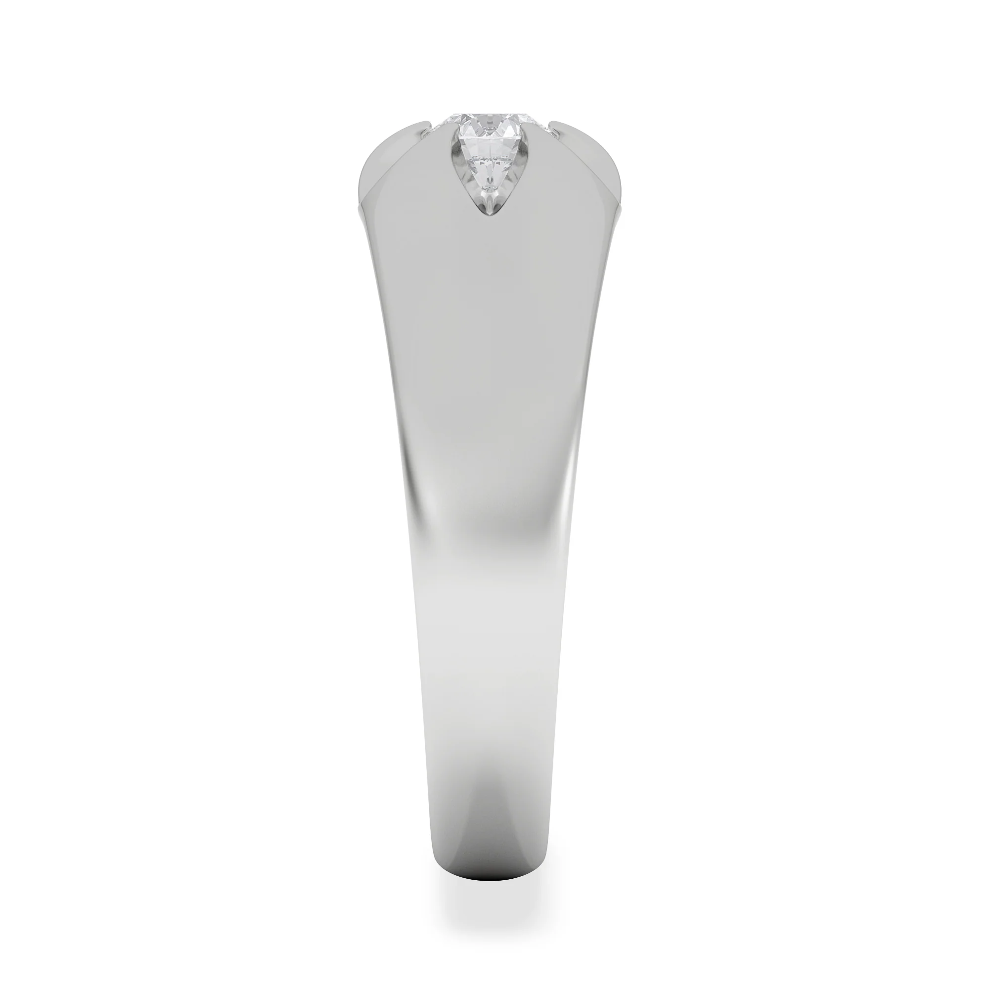 Lab Diamond Signet Ring 0.25ct Round Cut in 925 Silver - Image 3