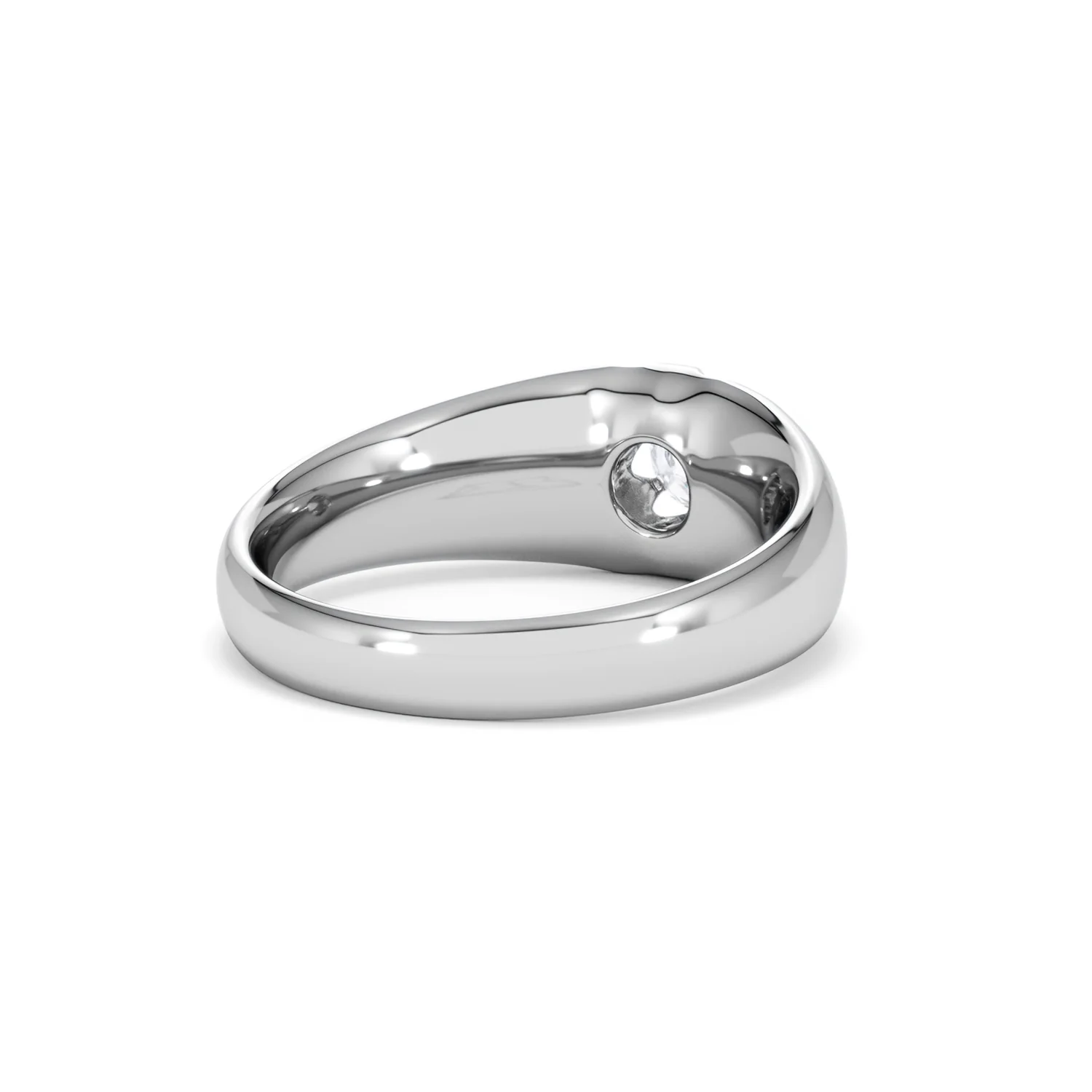 Lab Diamond Signet Ring 0.25ct Round Cut in 925 Silver - Image 42