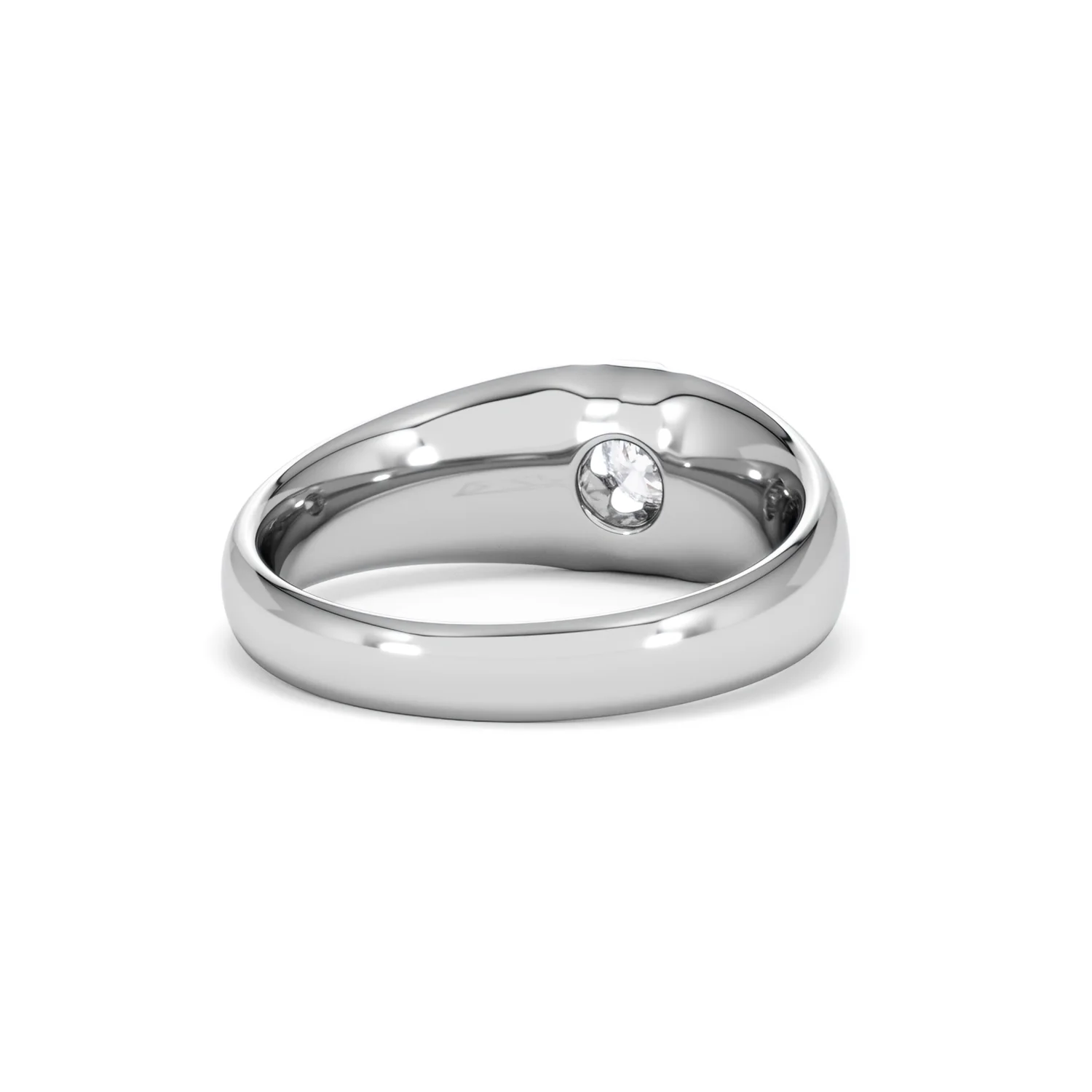 Lab Diamond Signet Ring 0.25ct Round Cut in 925 Silver - Image 44