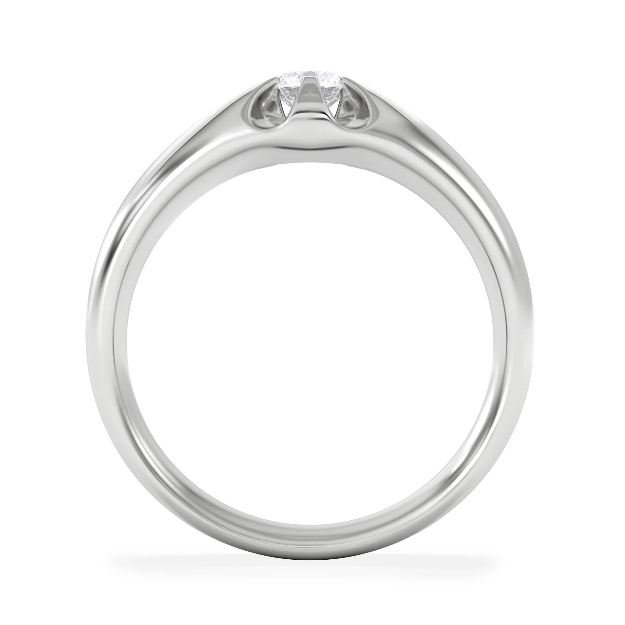 Lab Diamond Signet Ring 0.25ct Round Cut in 925 Silver - Image 5