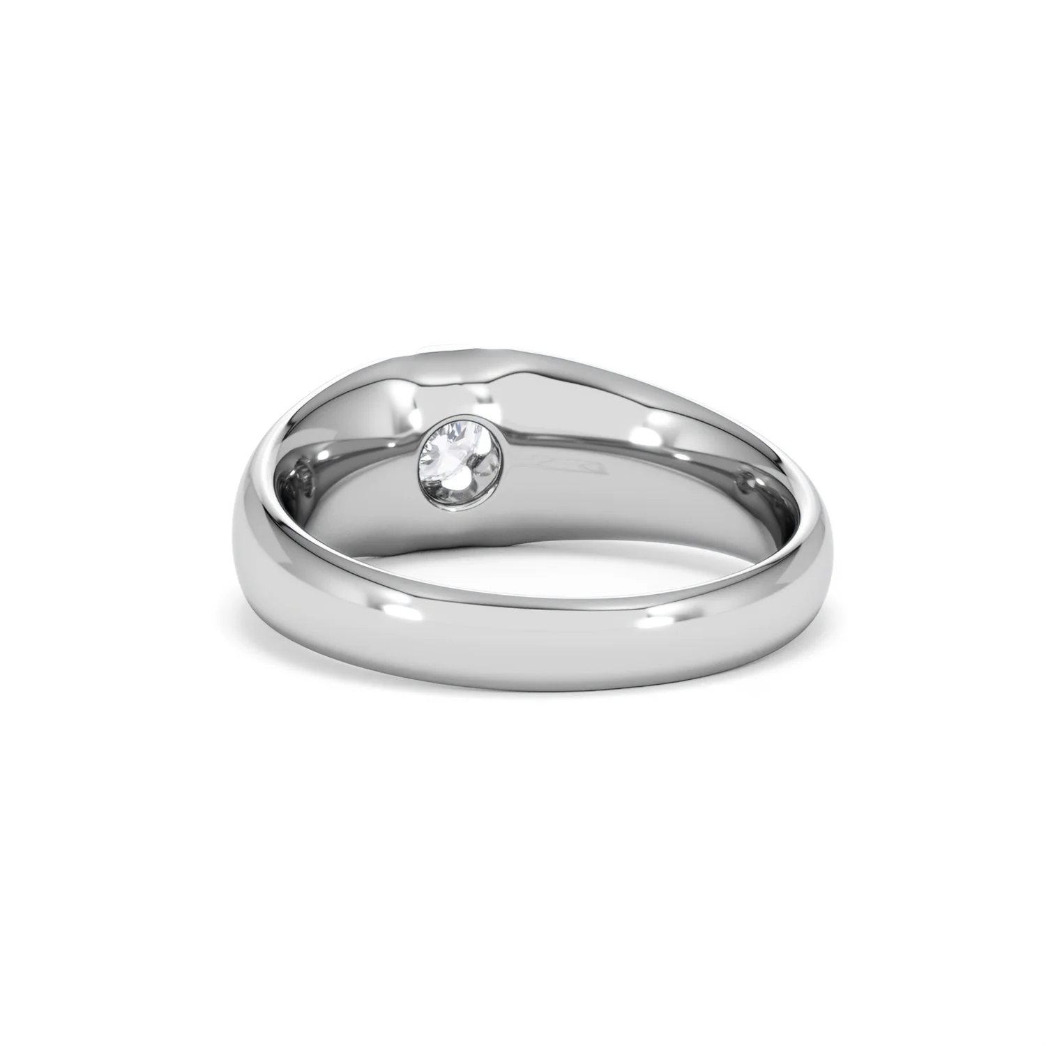 Lab Diamond Signet Ring 0.25ct Round Cut in 925 Silver - Image 53