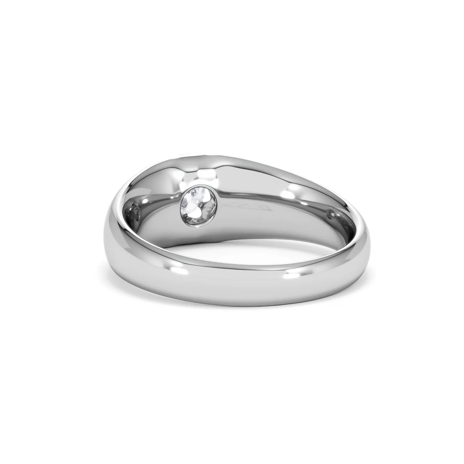 Lab Diamond Signet Ring 0.25ct Round Cut in 925 Silver - Image 54