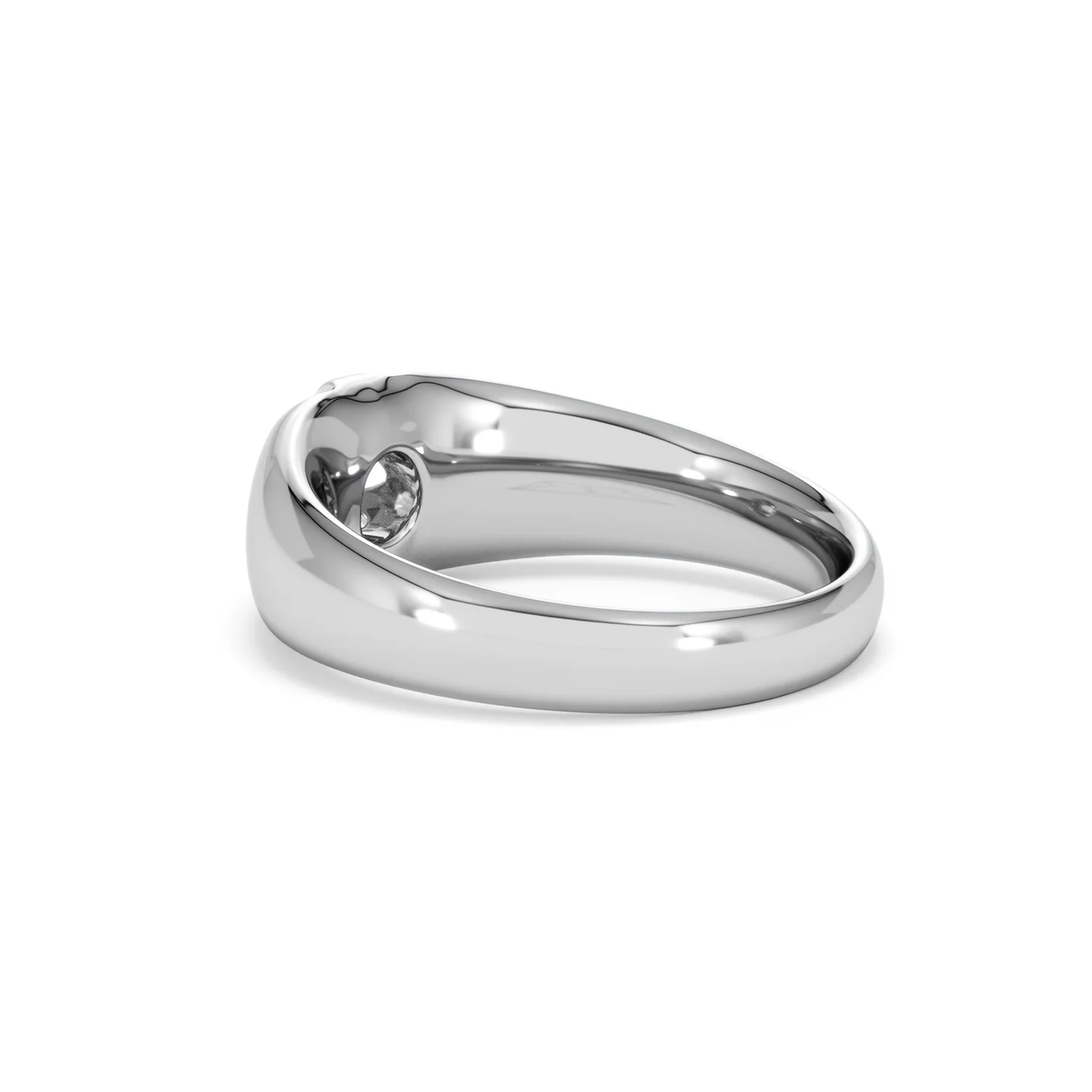 Lab Diamond Signet Ring 0.25ct Round Cut in 925 Silver - Image 60