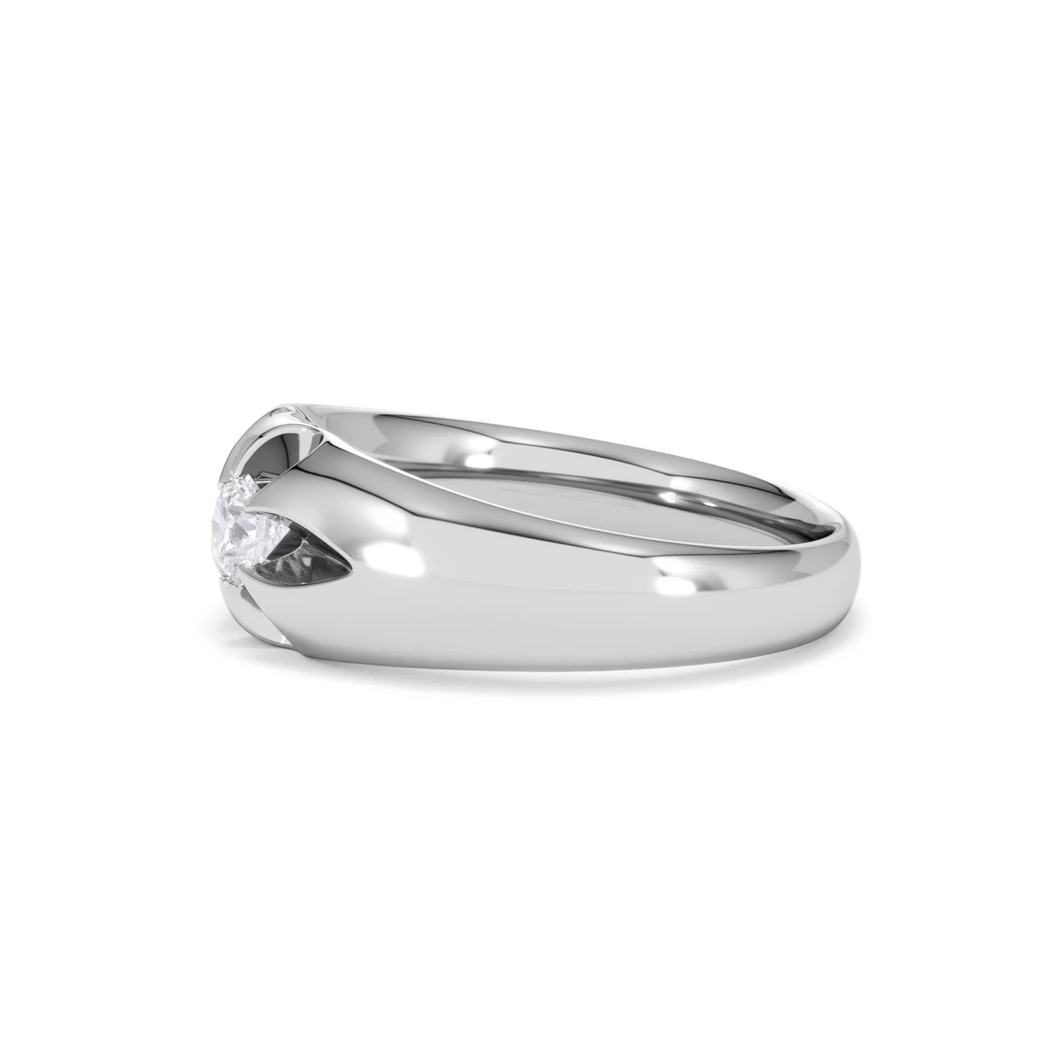 Lab Diamond Signet Ring 0.25ct Round Cut in 925 Silver - Image 73