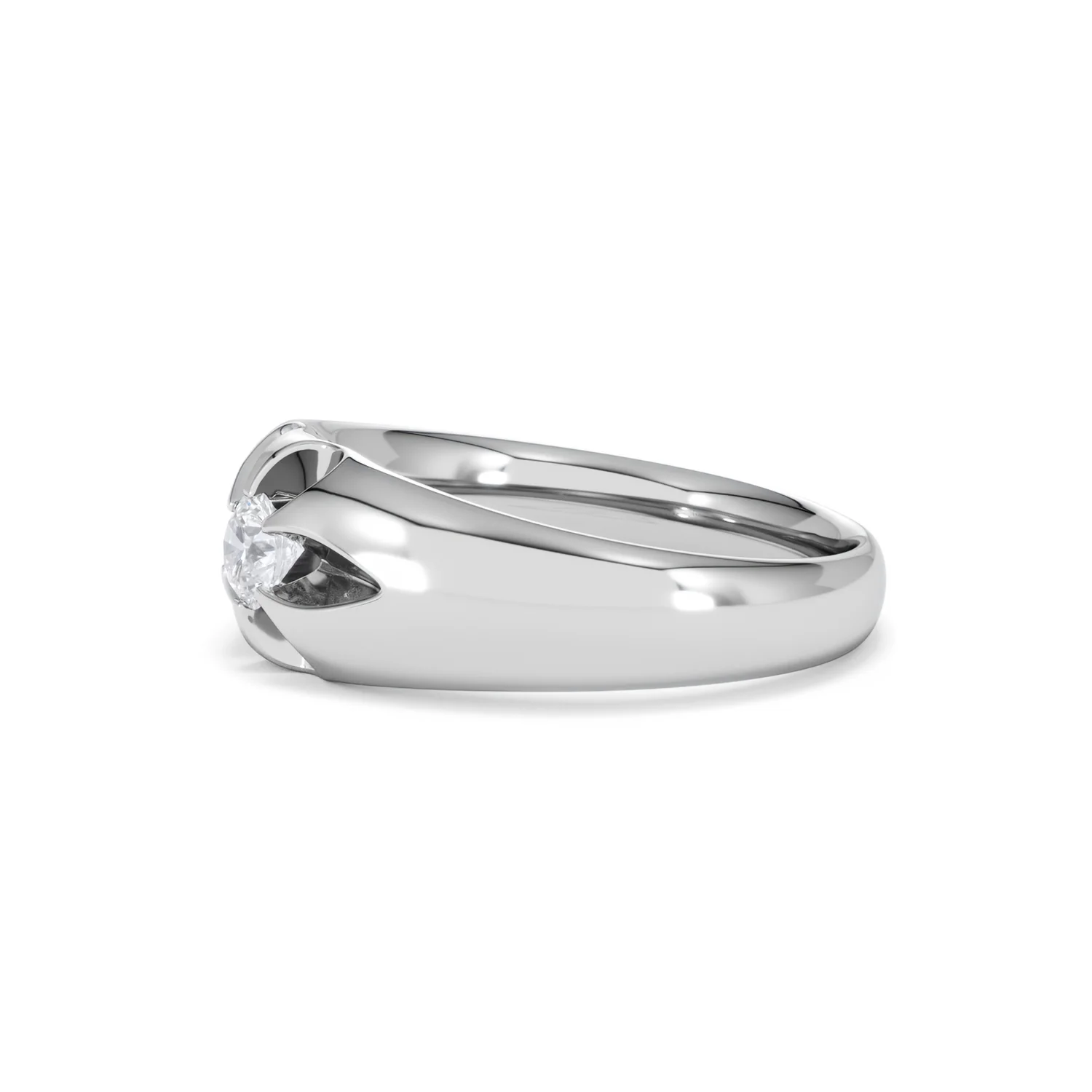 Lab Diamond Signet Ring 0.25ct Round Cut in 925 Silver - Image 74