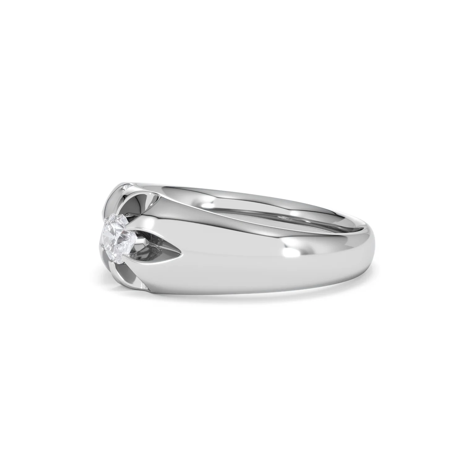 Lab Diamond Signet Ring 0.25ct Round Cut in 925 Silver - Image 76