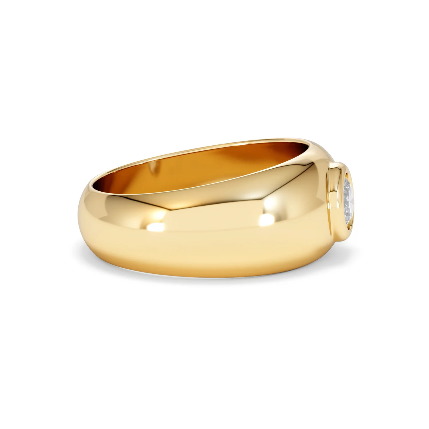 Lab Diamond Signet Ring 0.50ct in 18K Gold Vermeil H/SI - Image 27