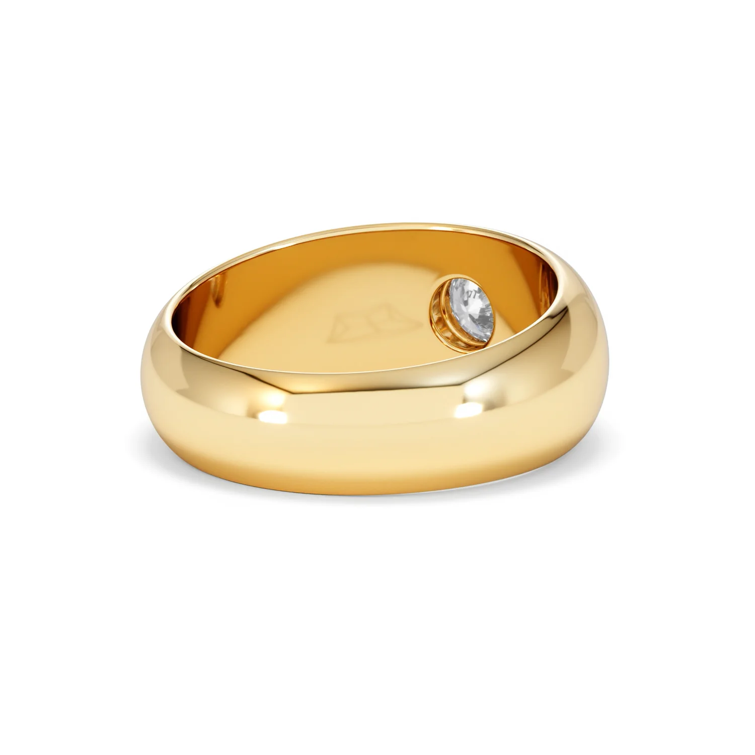Lab Diamond Signet Ring 0.50ct in 18K Gold Vermeil H/SI - Image 43