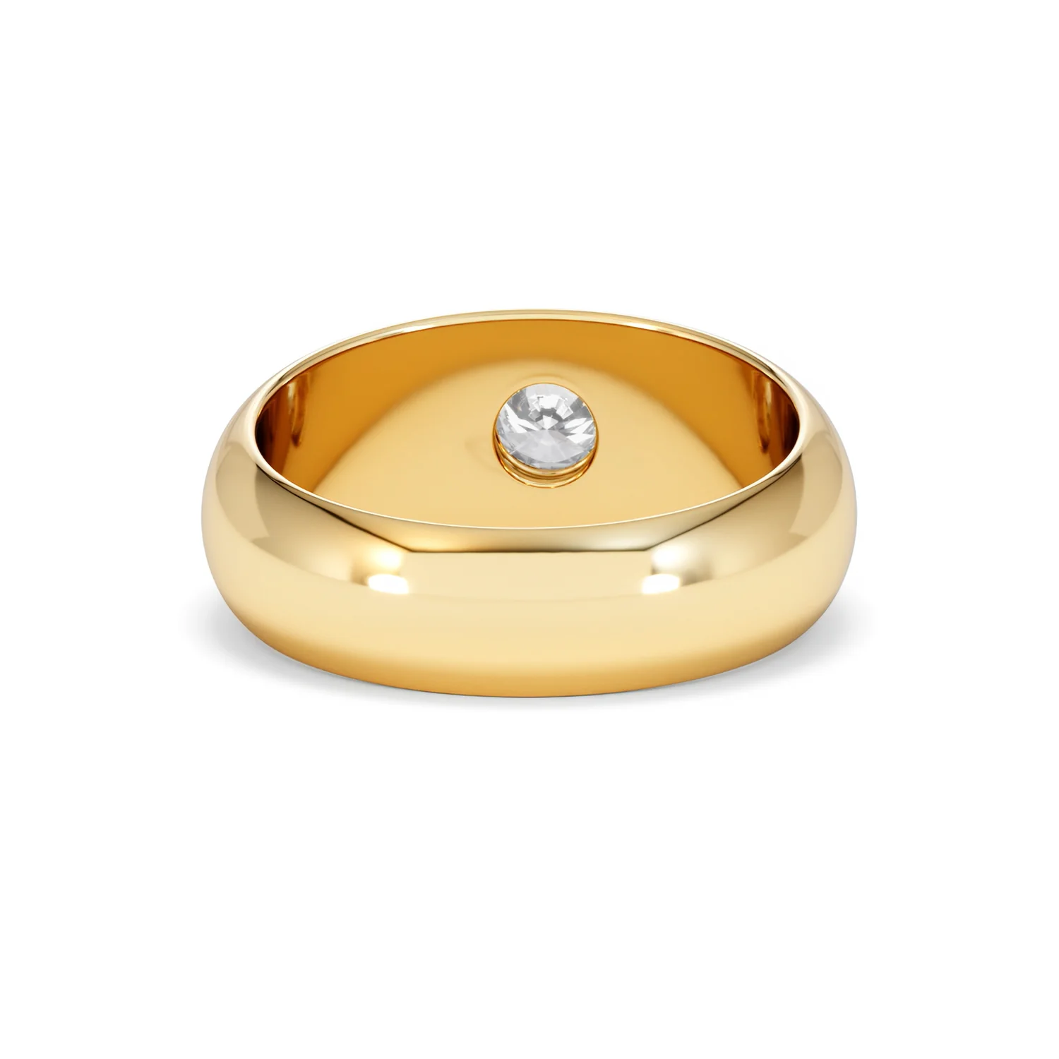 Lab Diamond Signet Ring 0.50ct in 18K Gold Vermeil H/SI - Image 49