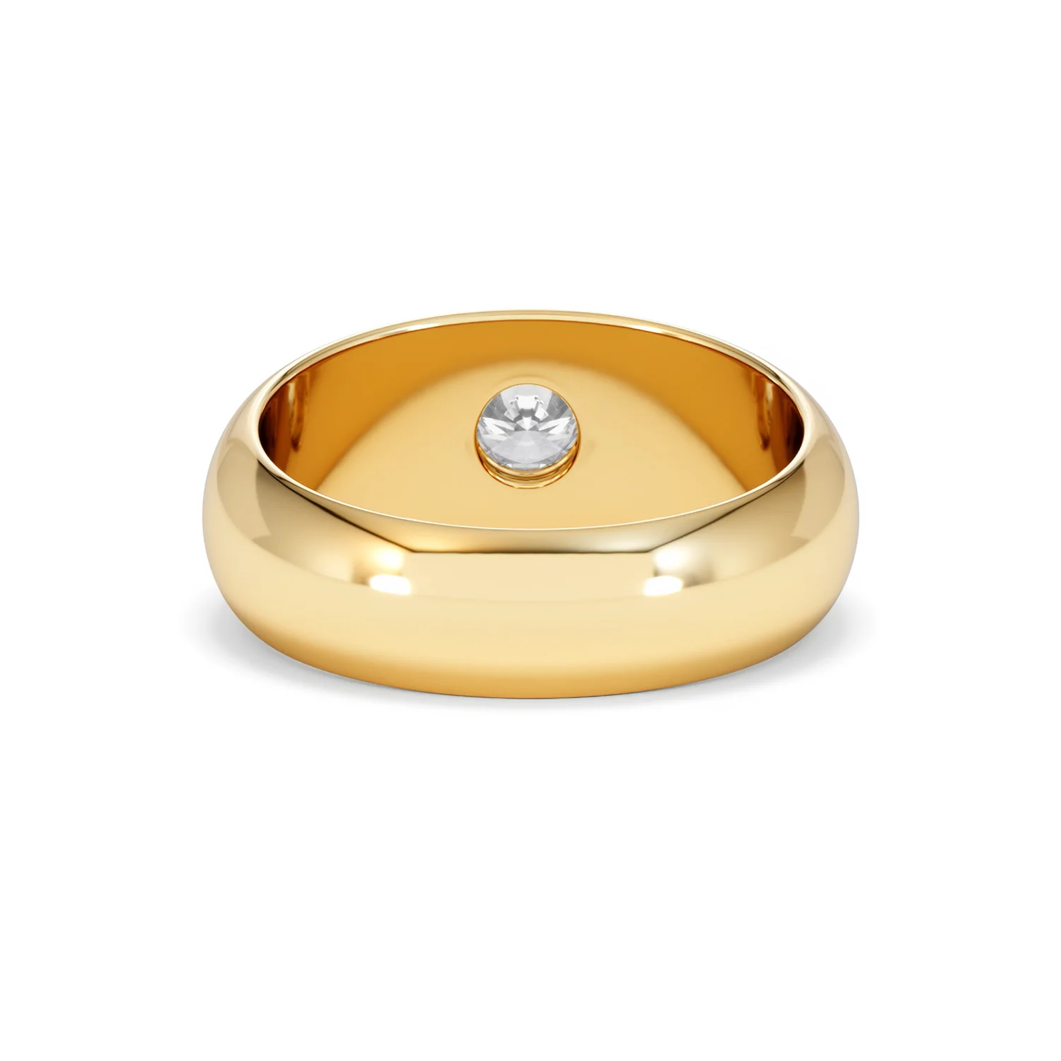 Lab Diamond Signet Ring 0.50ct in 18K Gold Vermeil H/SI - Image 50