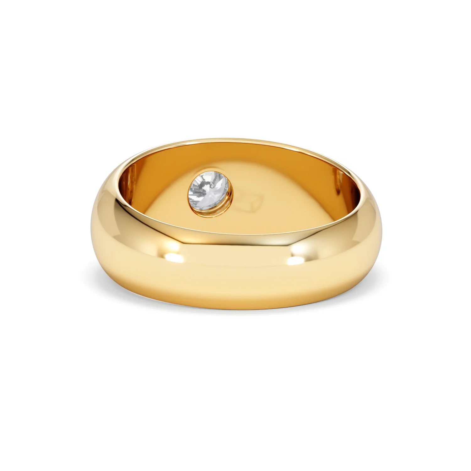 Lab Diamond Signet Ring 0.50ct in 18K Gold Vermeil H/SI - Image 53