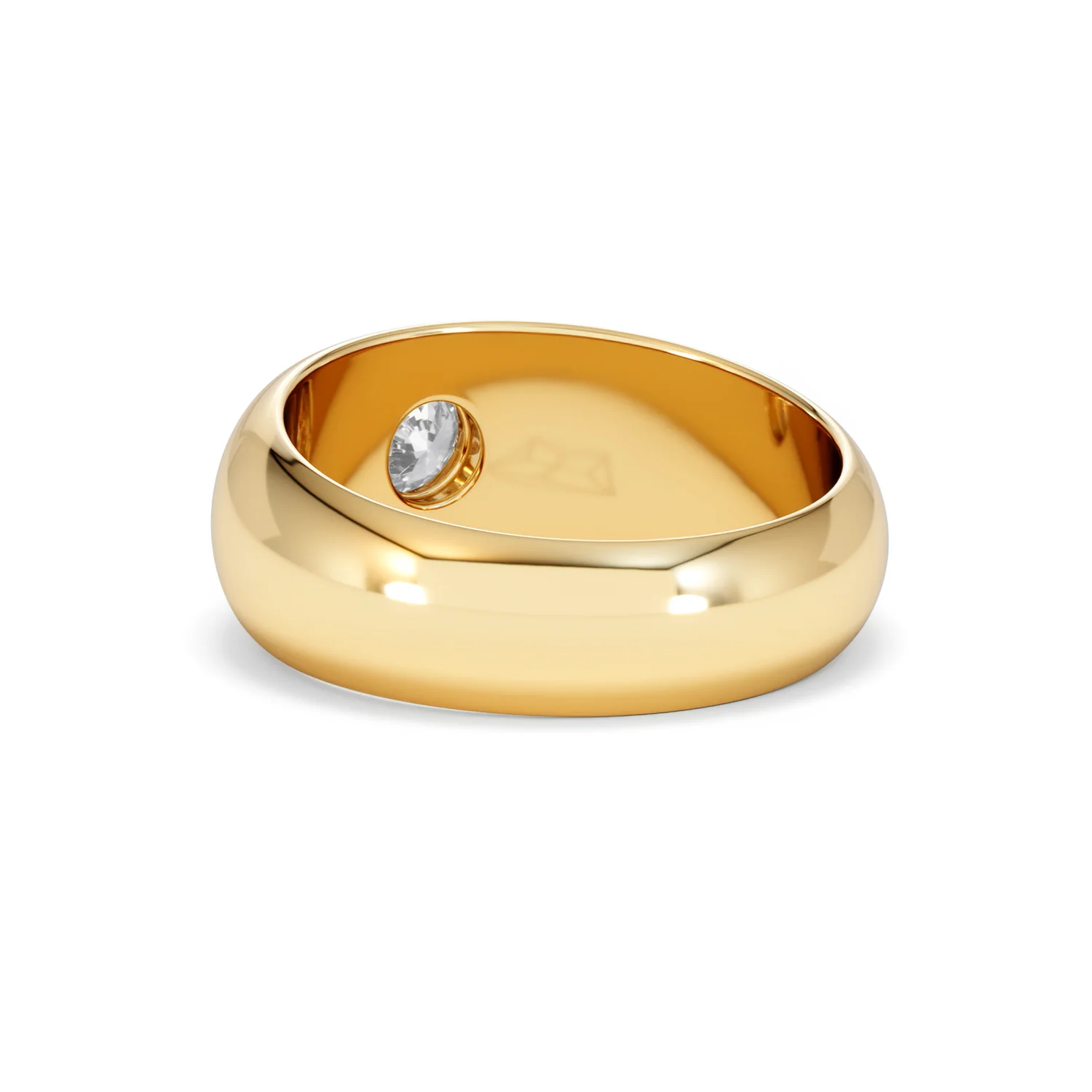 Lab Diamond Signet Ring 0.50ct in 18K Gold Vermeil H/SI - Image 56