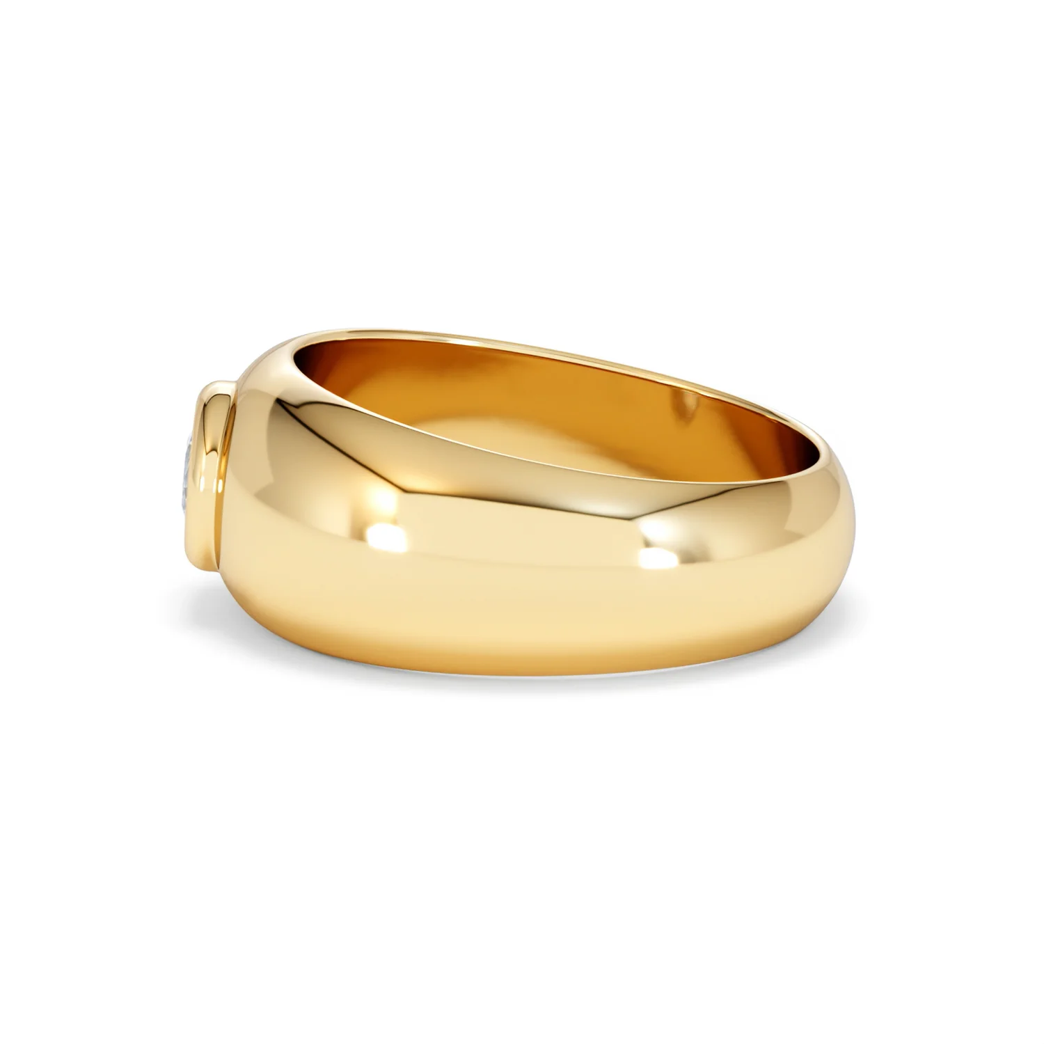 Lab Diamond Signet Ring 0.50ct in 18K Gold Vermeil H/SI - Image 70