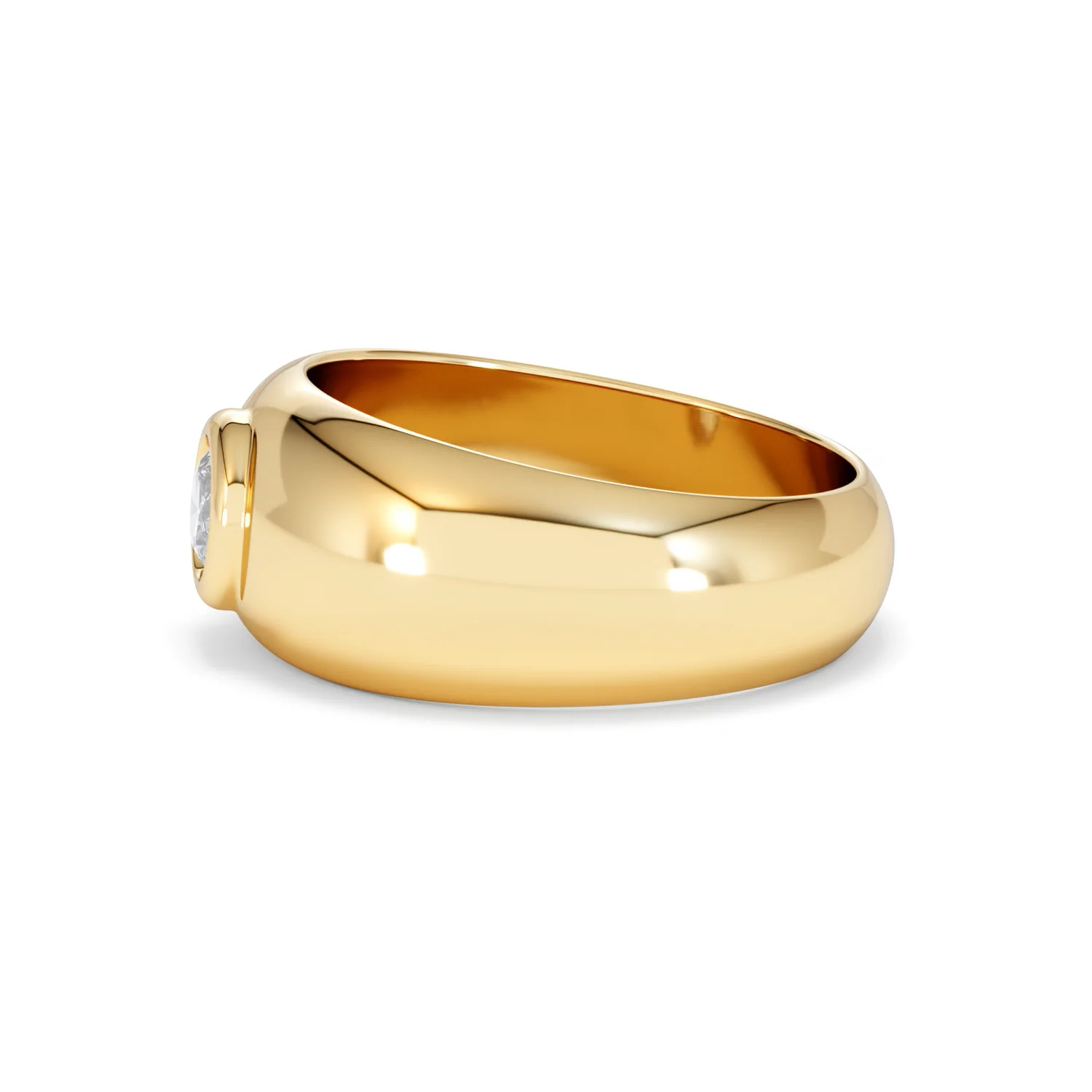 Lab Diamond Signet Ring 0.50ct in 18K Gold Vermeil H/SI - Image 72