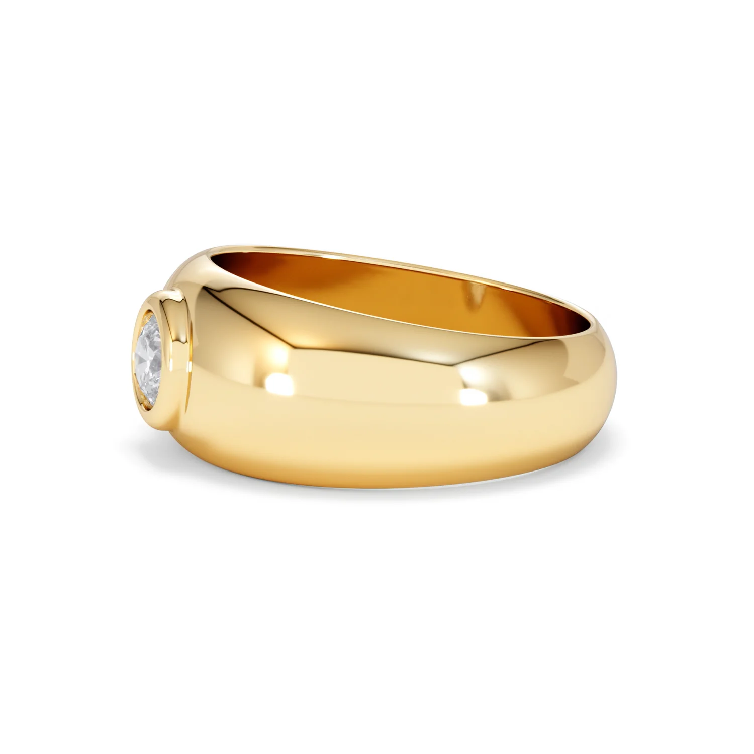 Lab Diamond Signet Ring 0.50ct in 18K Gold Vermeil H/SI - Image 74