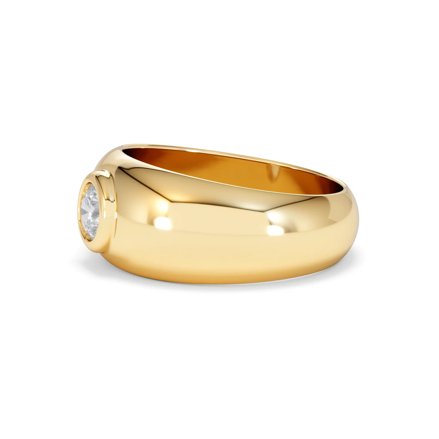 Lab Diamond Signet Ring 0.50ct in 18K Gold Vermeil H/SI - Image 75