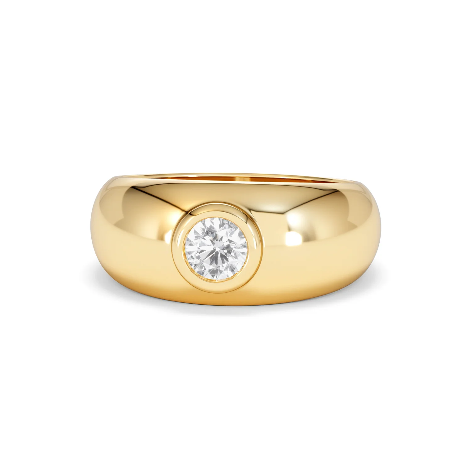 Lab Diamond Signet Ring 0.50ct in 18K Gold Vermeil H/SI - Image 88