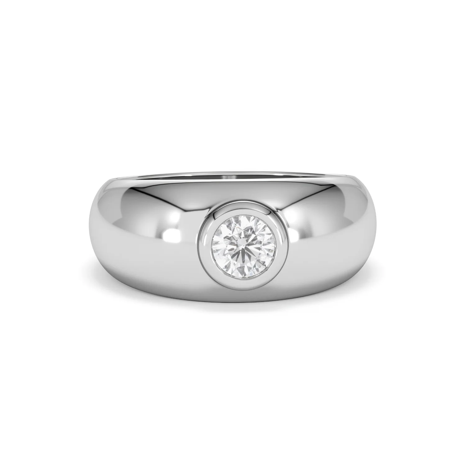 Lab Diamond Signet Ring 0.50ct in 925 Silver H/SI - Image 10