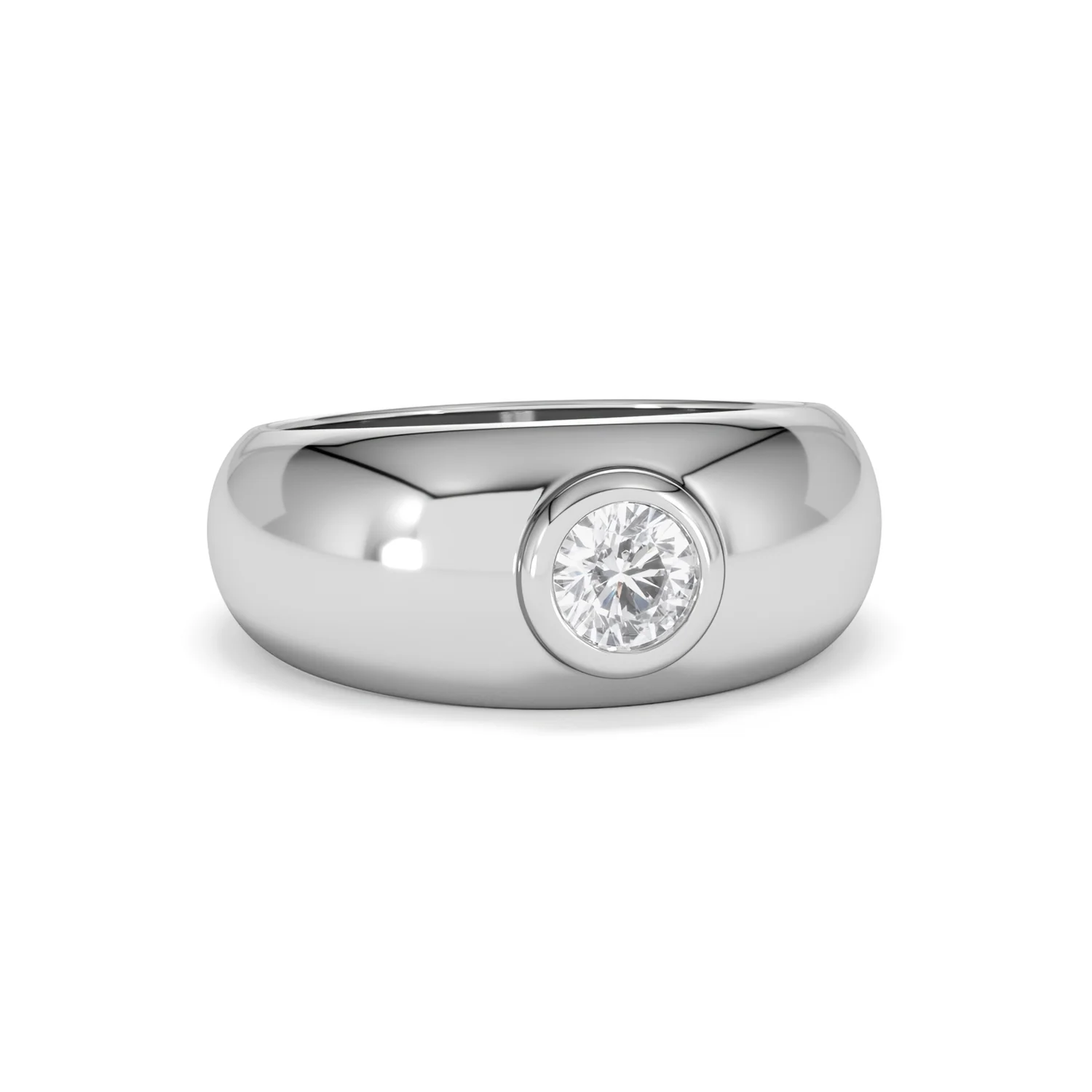 Lab Diamond Signet Ring 0.50ct in 925 Silver H/SI - Image 12