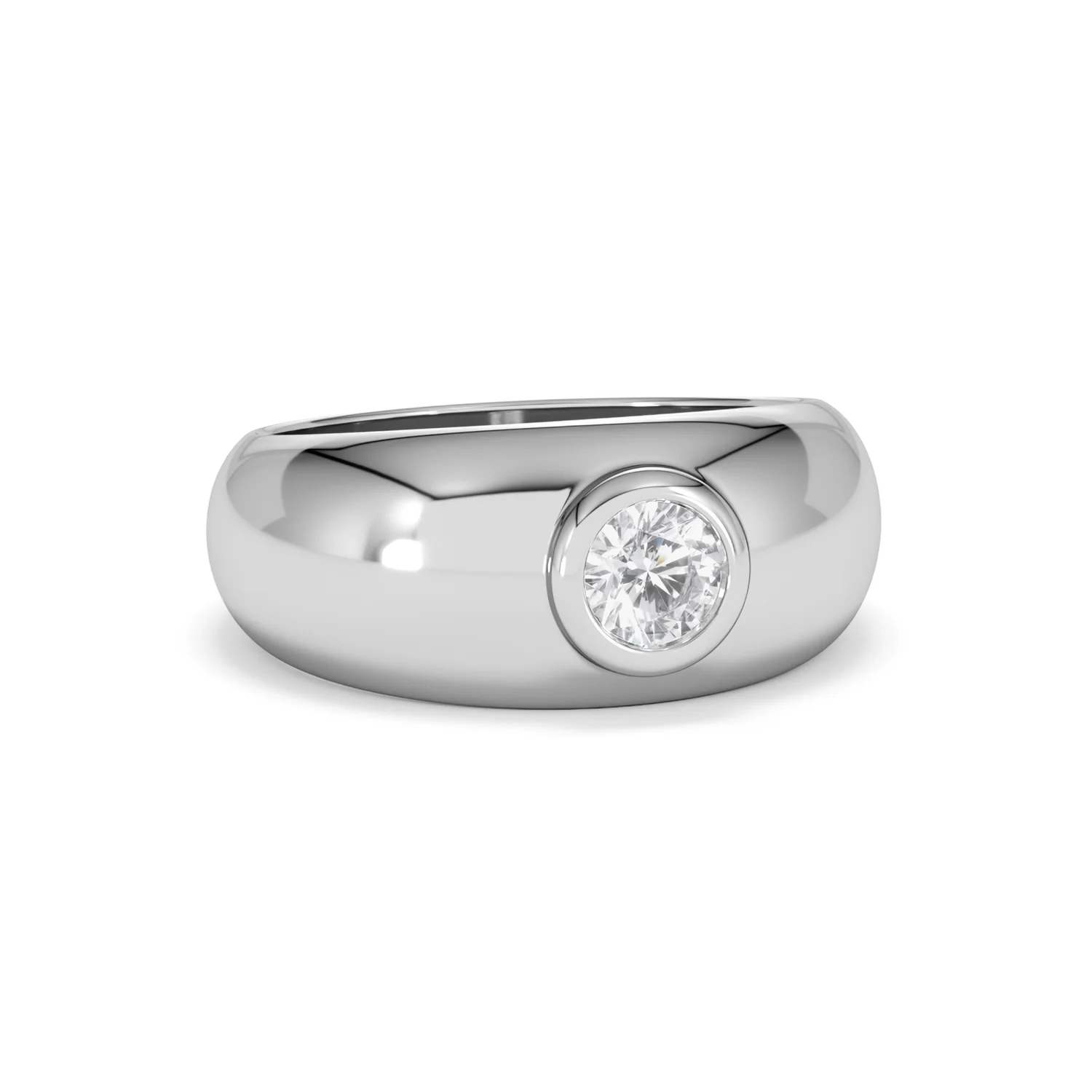 Lab Diamond Signet Ring 0.50ct in 925 Silver H/SI - Image 13