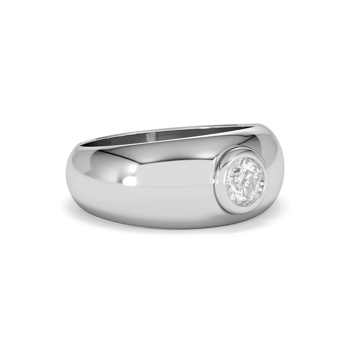 Lab Diamond Signet Ring 0.50ct in 925 Silver H/SI - Image 17