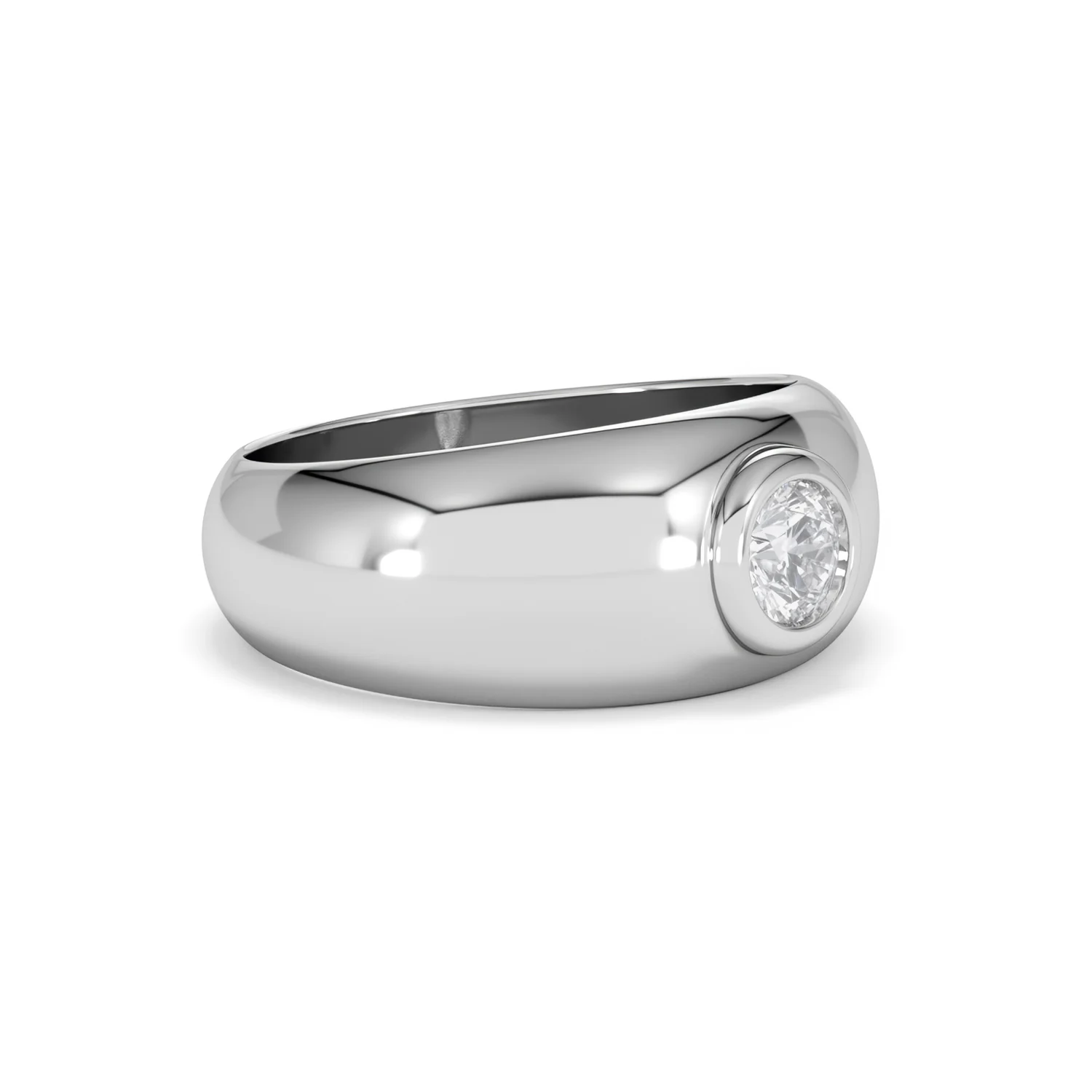Lab Diamond Signet Ring 0.50ct in 925 Silver H/SI - Image 19