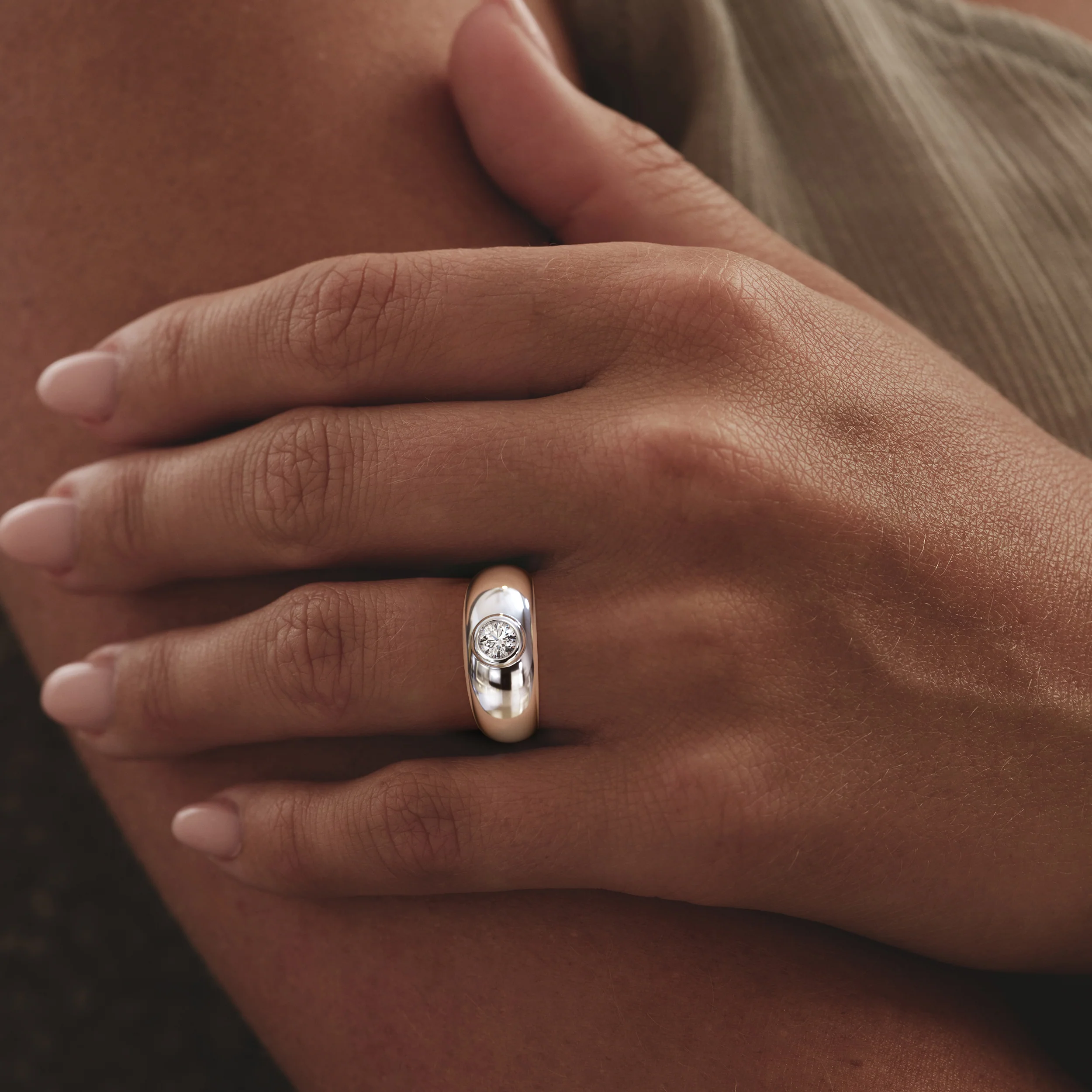 Lab Diamond Signet Ring 0.50ct in 925 Silver H/SI - Image 2