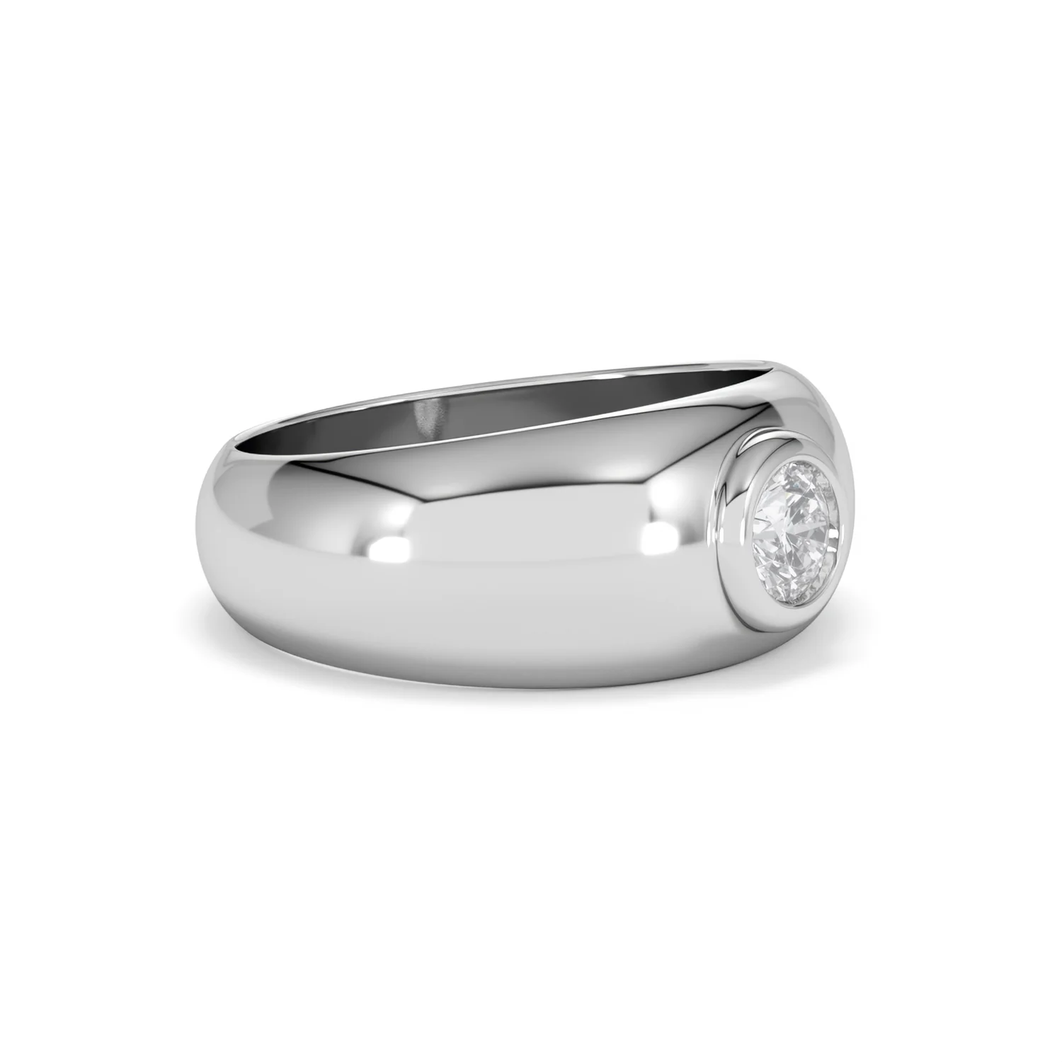 Lab Diamond Signet Ring 0.50ct in 925 Silver H/SI - Image 20
