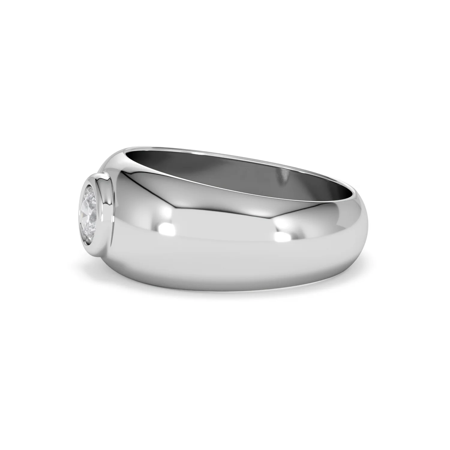 Lab Diamond Signet Ring 0.50ct in 925 Silver H/SI - Image 73