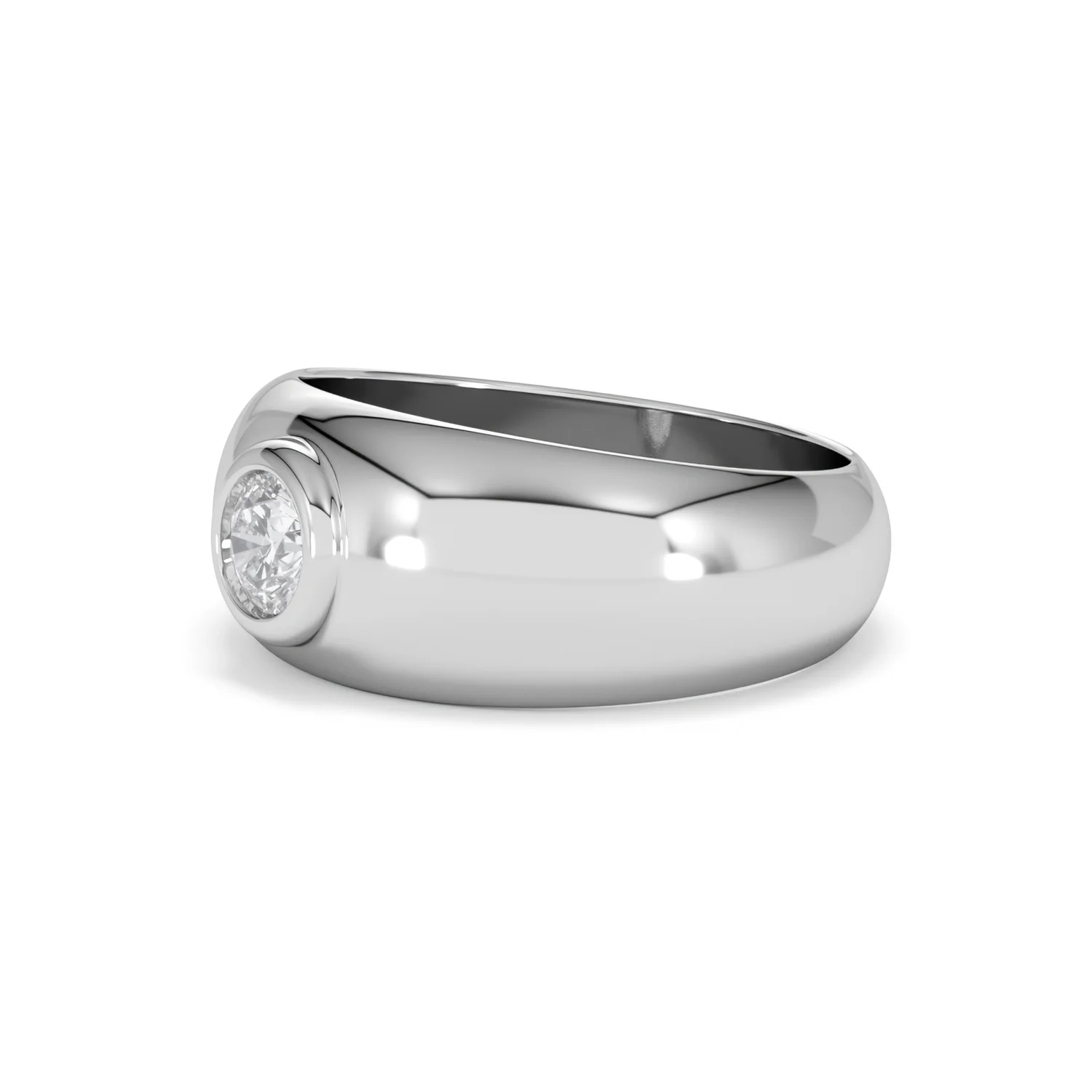 Lab Diamond Signet Ring 0.50ct in 925 Silver H/SI - Image 77