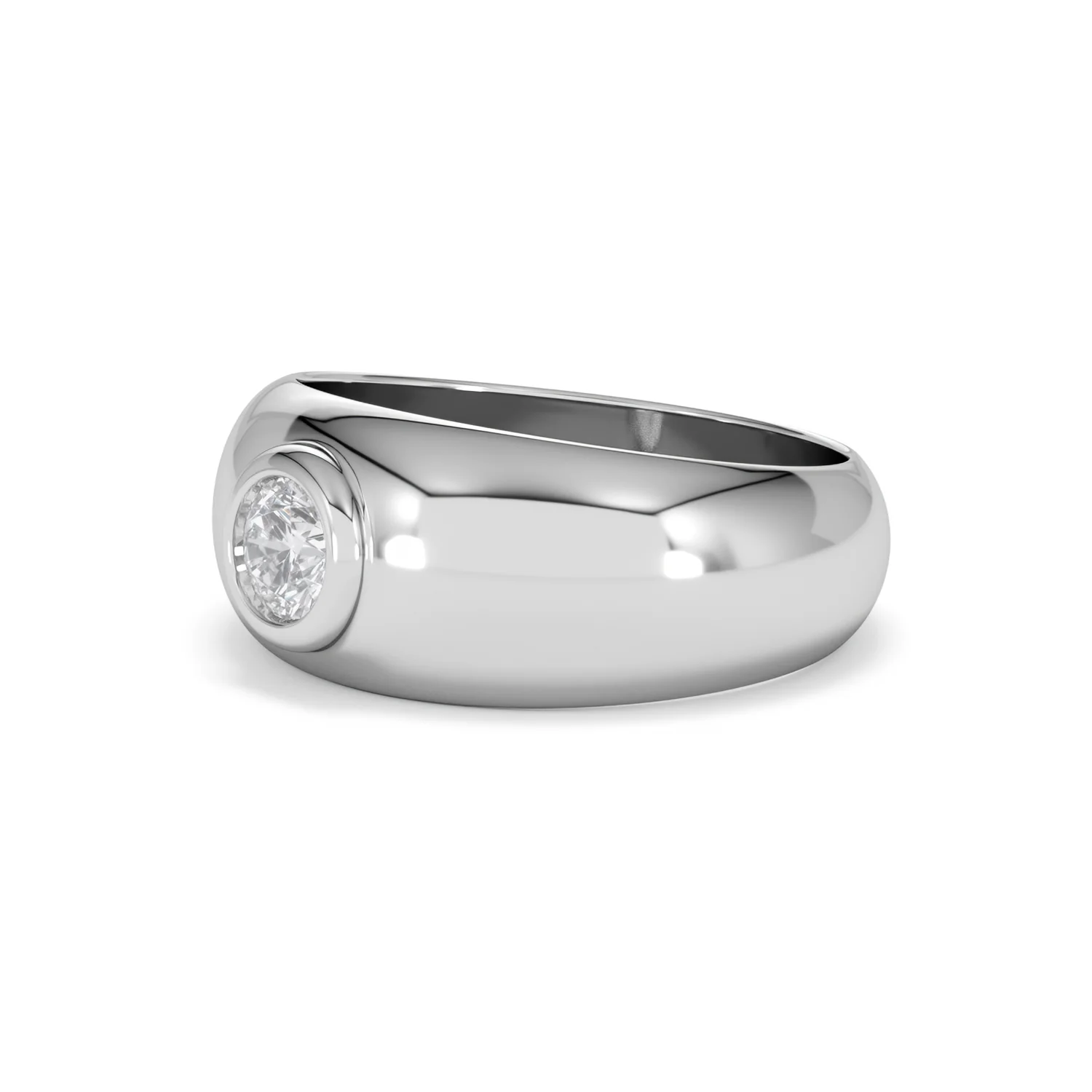 Lab Diamond Signet Ring 0.50ct in 925 Silver H/SI - Image 78