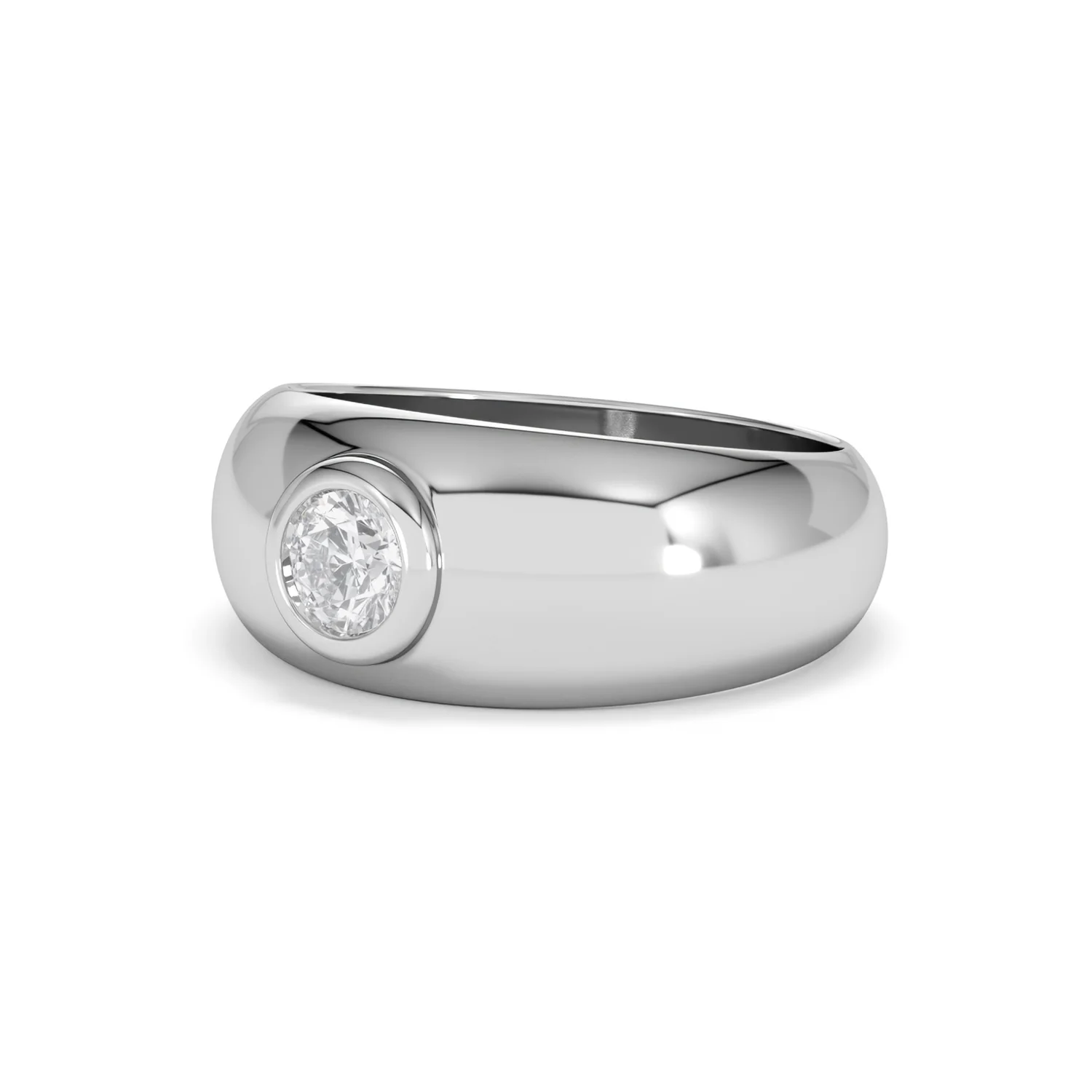 Lab Diamond Signet Ring 0.50ct in 925 Silver H/SI - Image 81