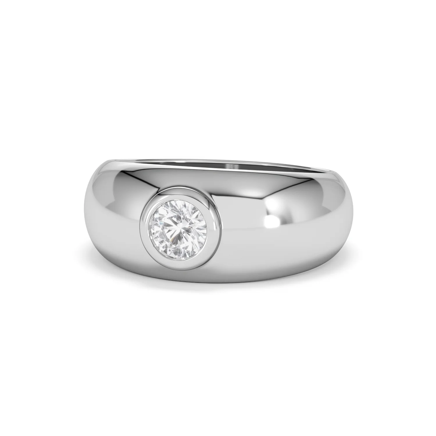 Lab Diamond Signet Ring 0.50ct in 925 Silver H/SI - Image 85