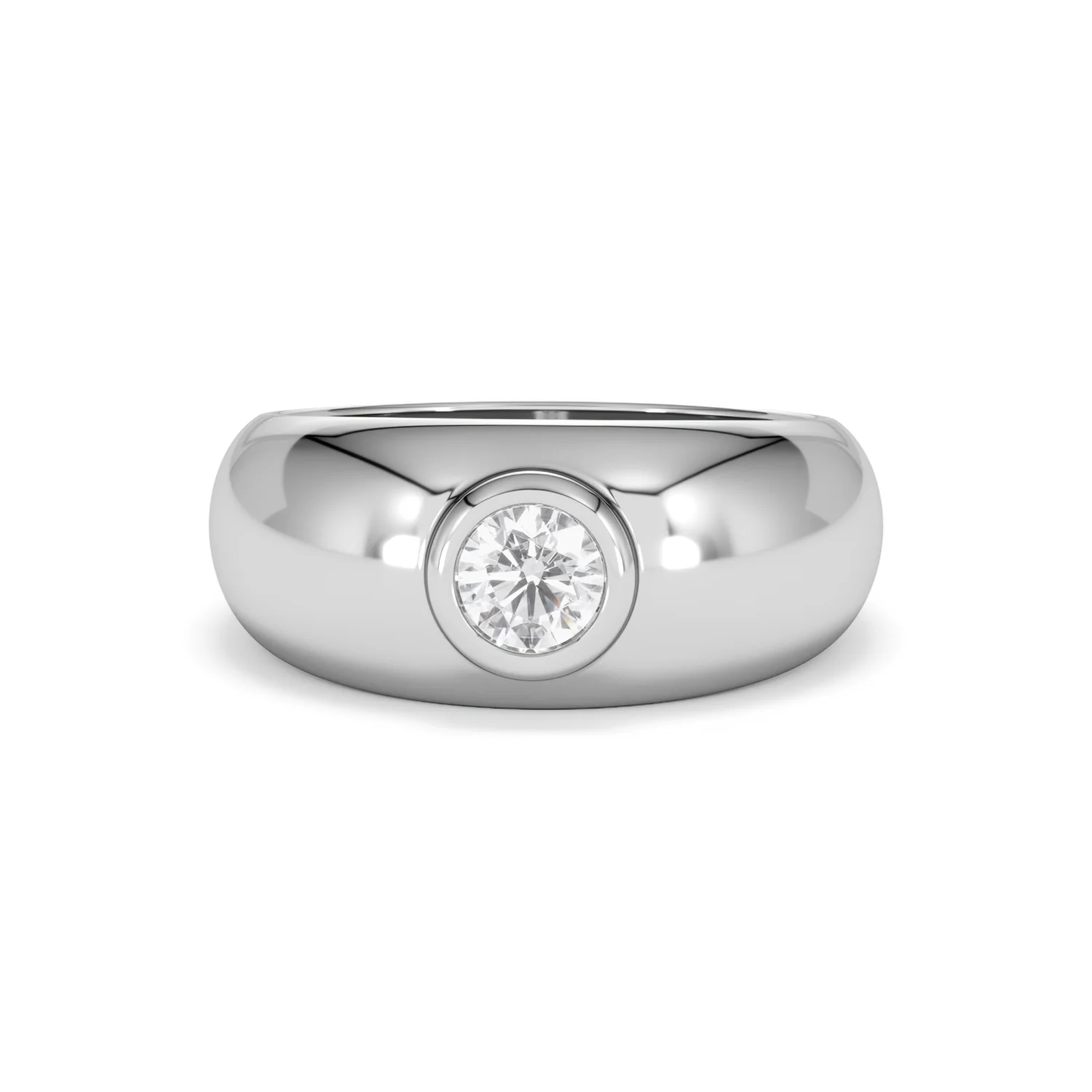 Lab Diamond Signet Ring 0.50ct in 925 Silver H/SI - Image 88