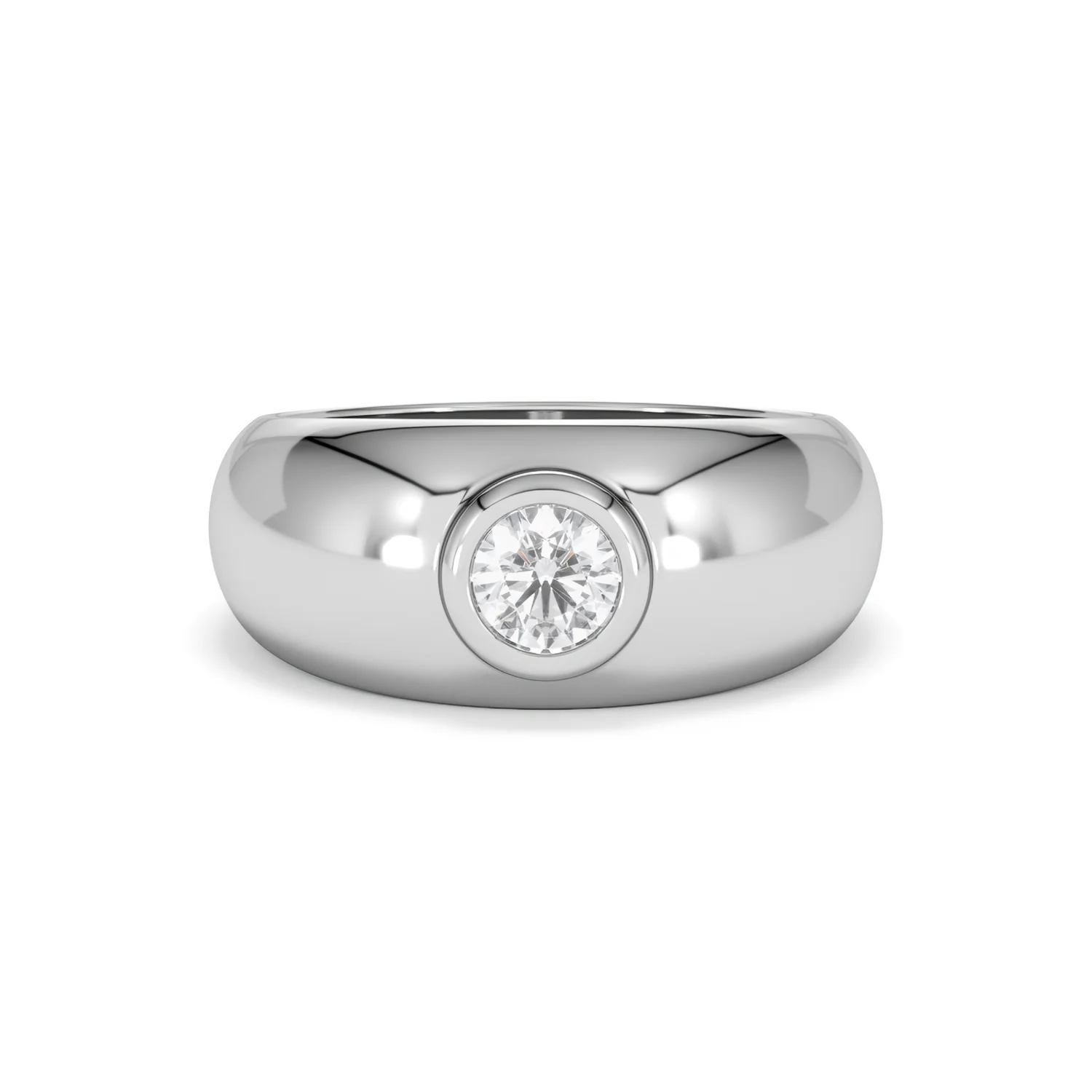 Lab Diamond Signet Ring 0.50ct in 925 Silver H/SI - Image 9