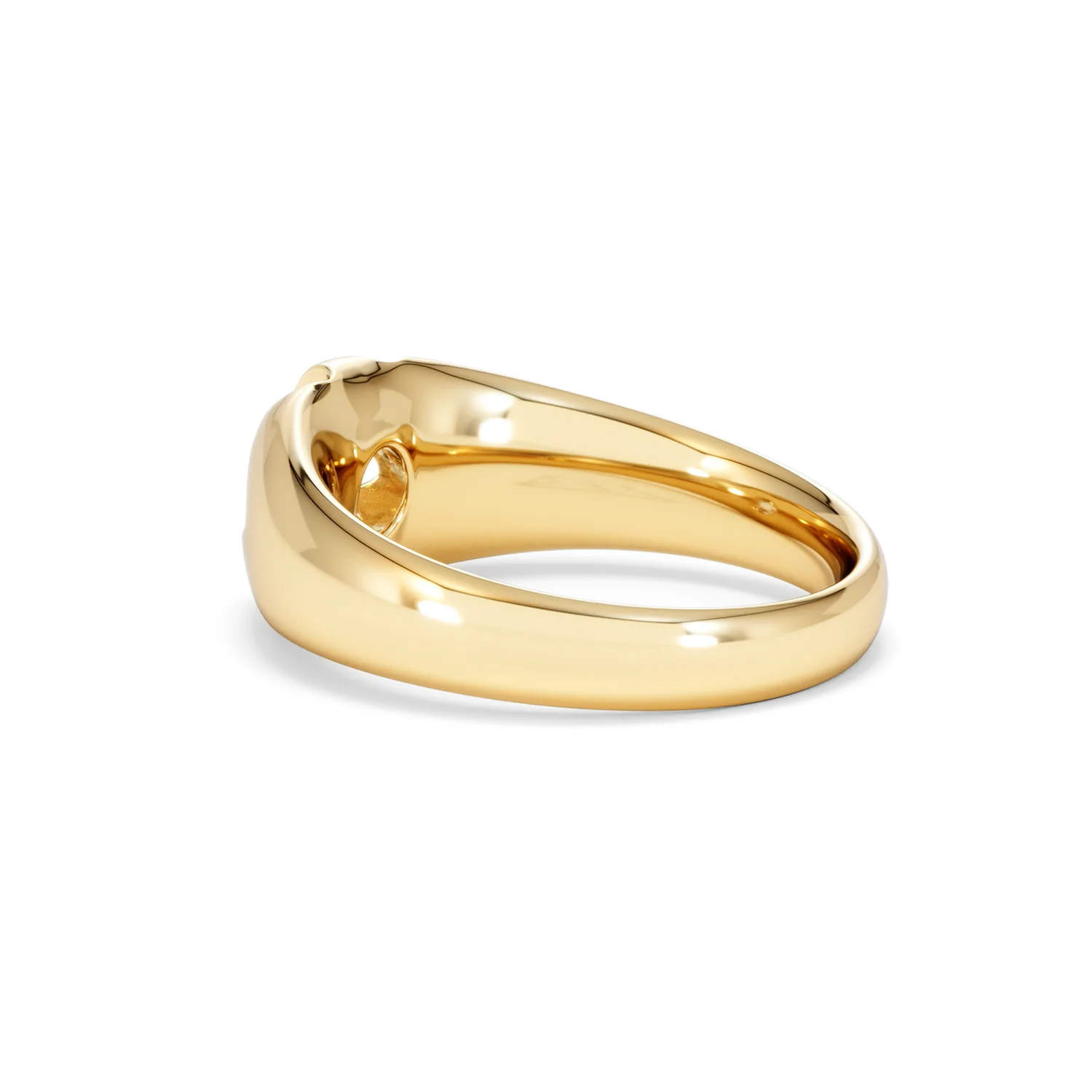 Lab Diamond Signet Ring 0.50ct Round Cut in 18K Gold Vermeil - Image 61